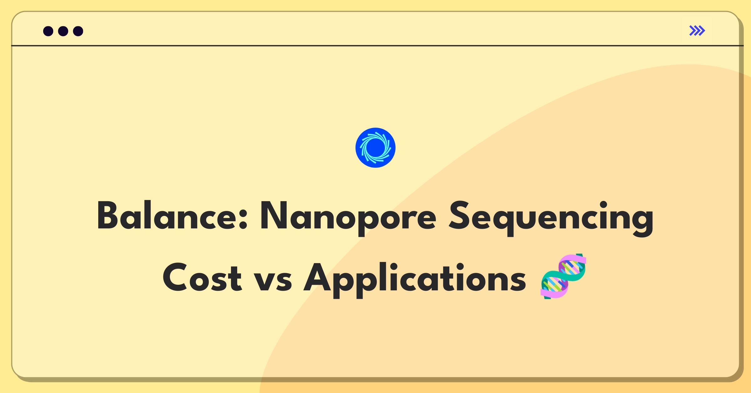 Product Management Trade-off Question: Oxford Nanopore sequencing cost reduction versus expanding applications