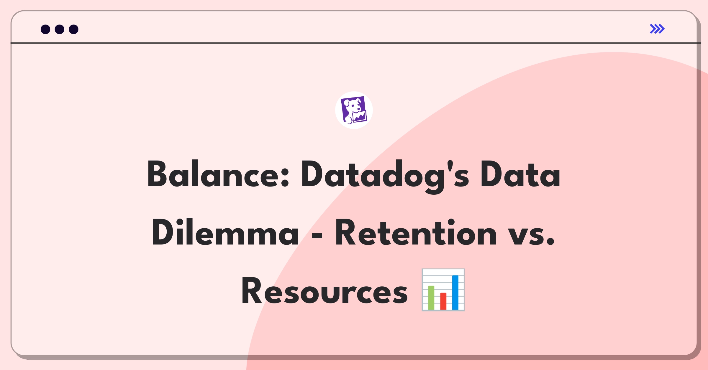 Product Management Strategy Question: Balancing data retention with system performance and costs for Datadog