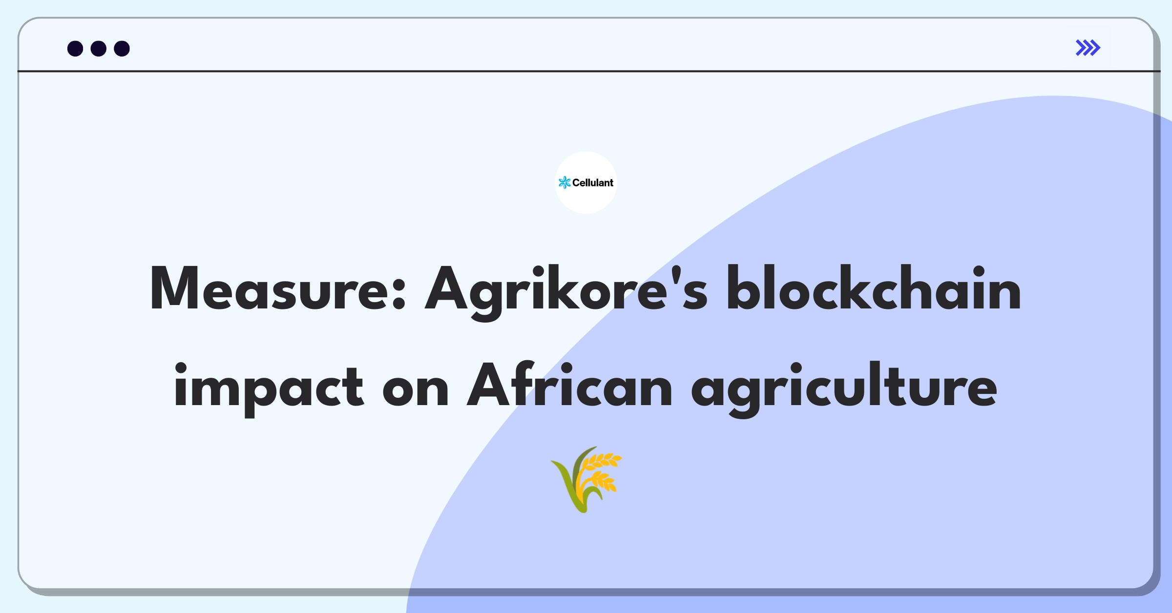 Product Management Metrics Question: Evaluating blockchain platform success in African agriculture