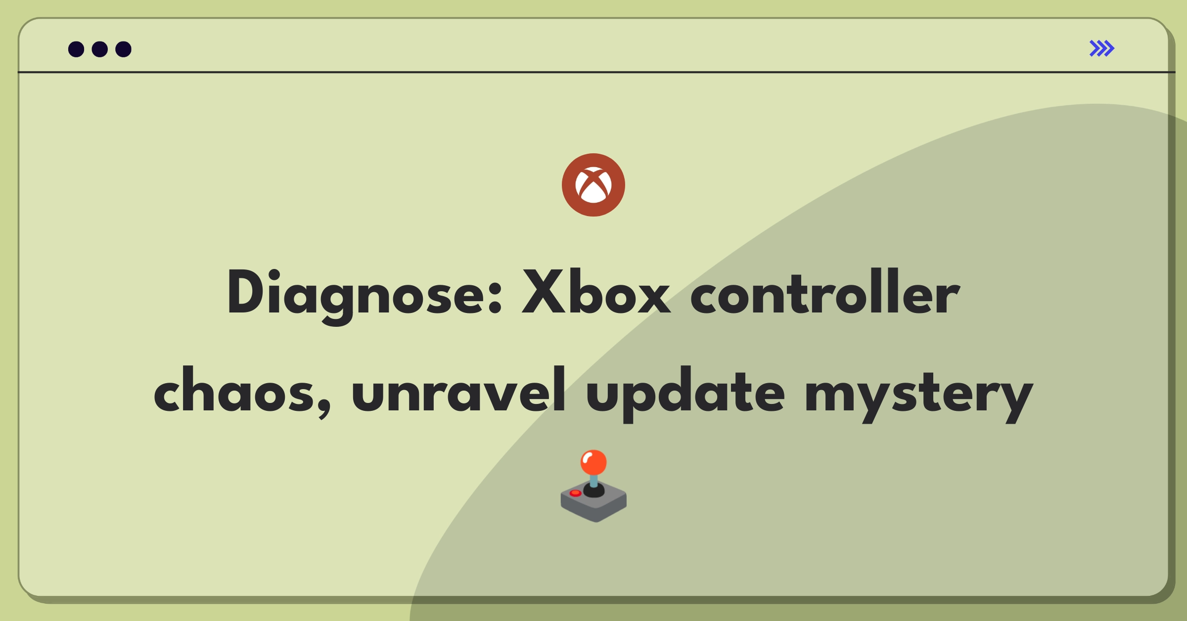 Product Management Root Cause Analysis Question: Xbox controller with negative review icons and update symbols