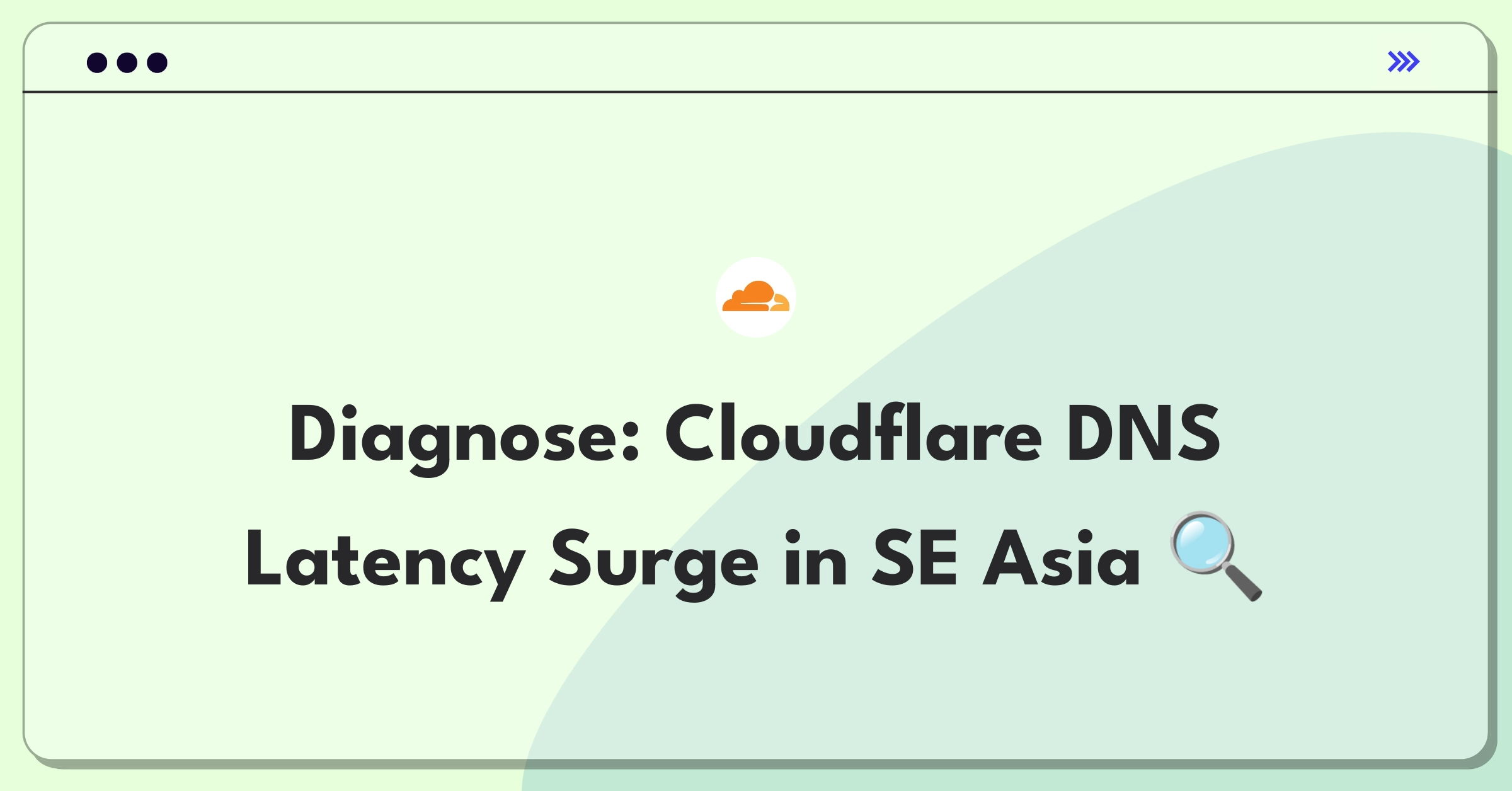 Product Management Root Cause Analysis Question: Investigating sudden DNS query latency increase for Cloudflare in Southeast Asia