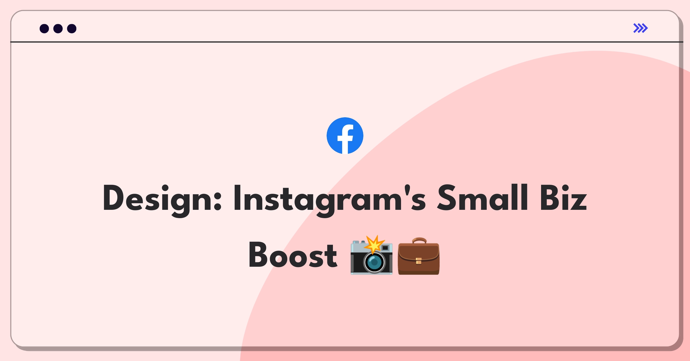 Product Management Design Question: Instagram interface mockup with small business features