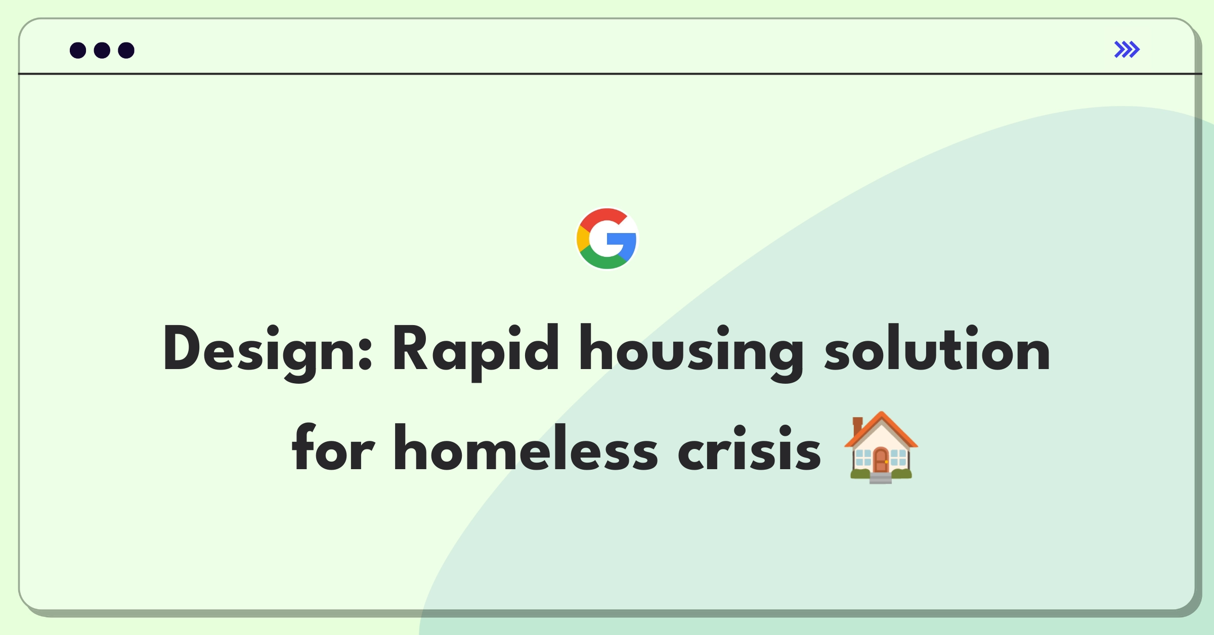 Product Management Design Question: Innovative solution to address US homelessness crisis within 100 days