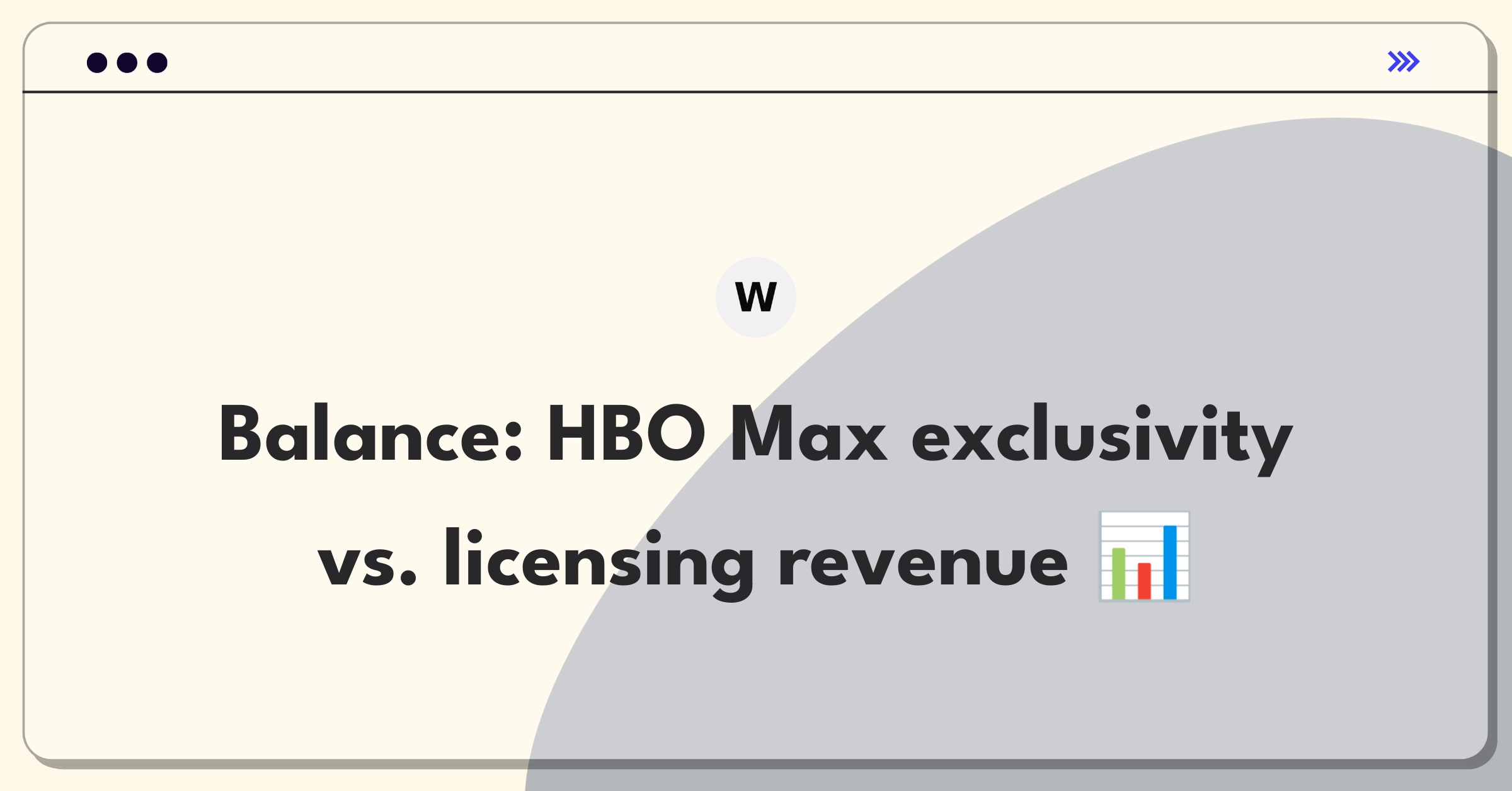 Product Management Trade-Off Question: HBO Max content strategy balancing exclusive creation and licensing