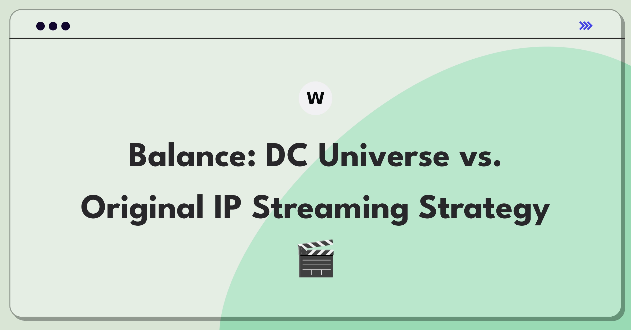 Product Management Trade-Off Question: WarnerMedia content strategy balancing DC Comics expansion with new IP development