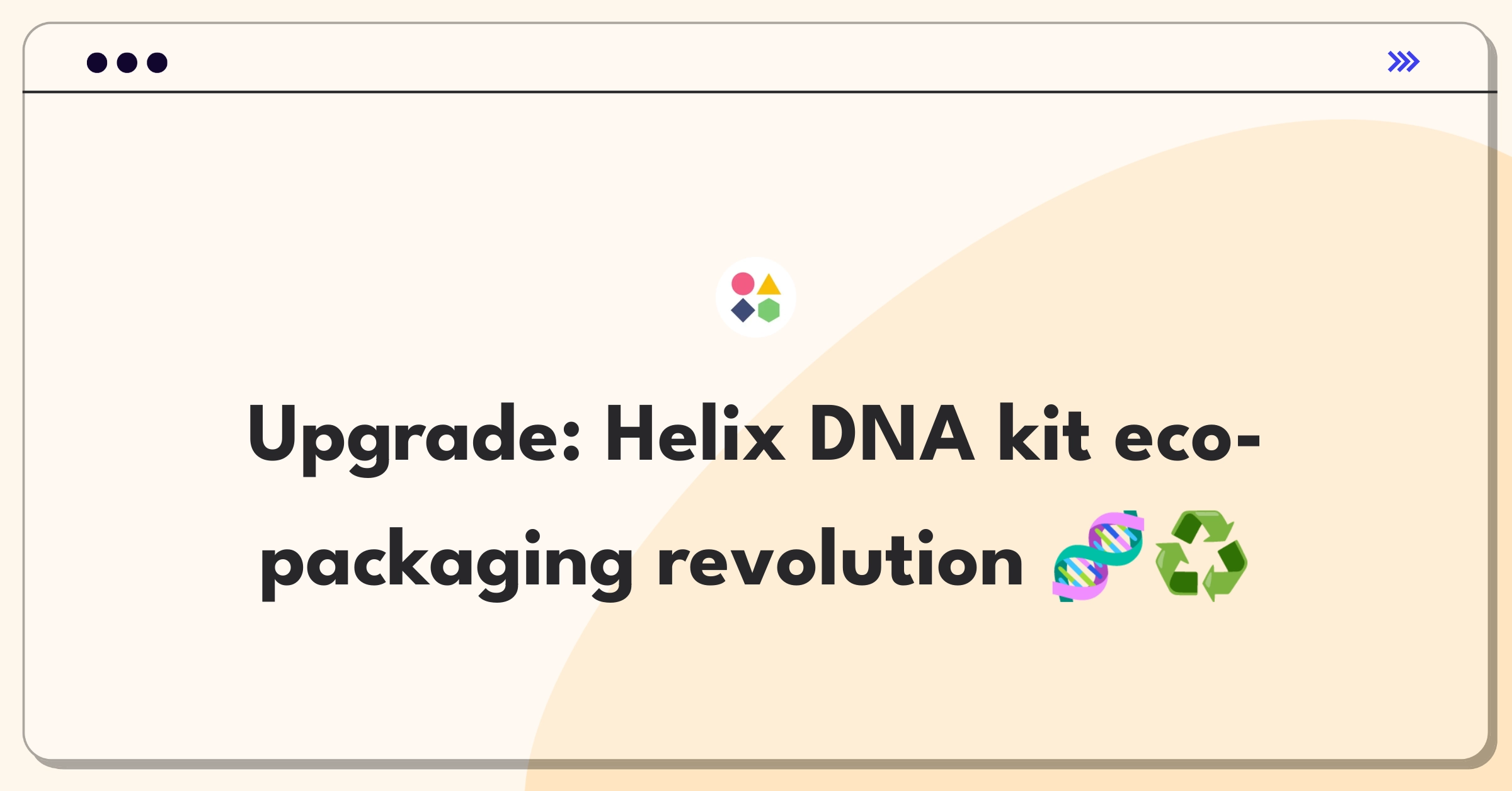 Product Management Improvement Question: Helix DNA test kit packaging sustainability challenge