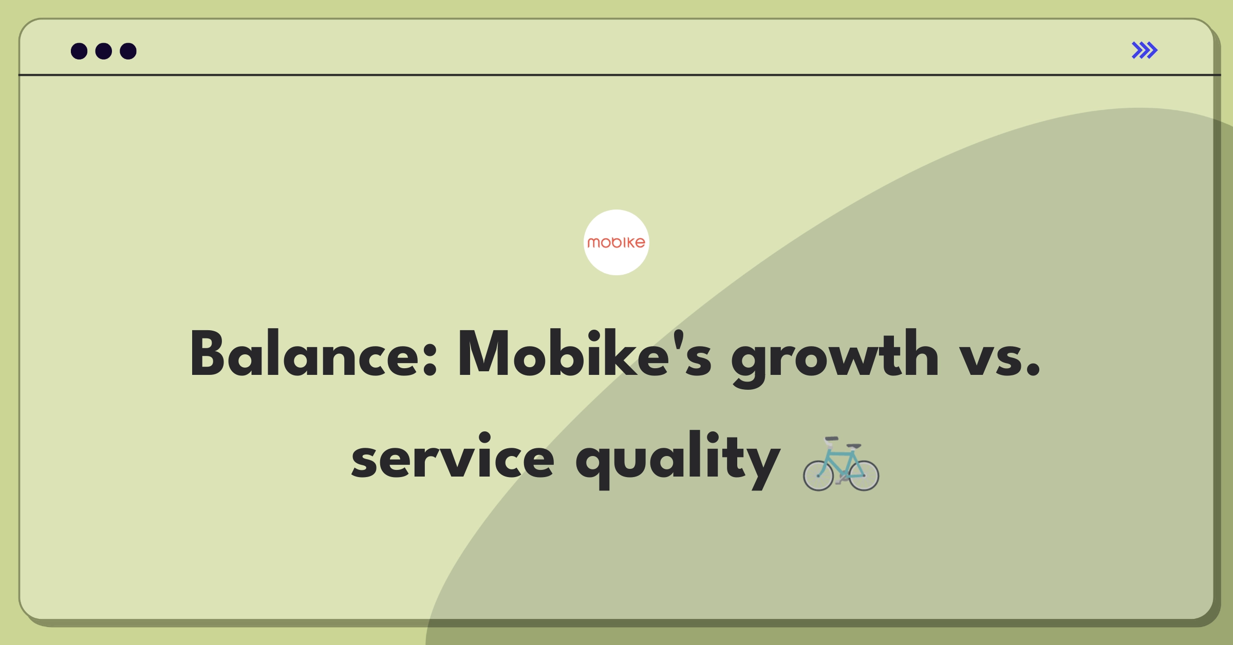 Product Management Trade-off Question: Mobike expansion strategy balancing new markets and existing service improvement