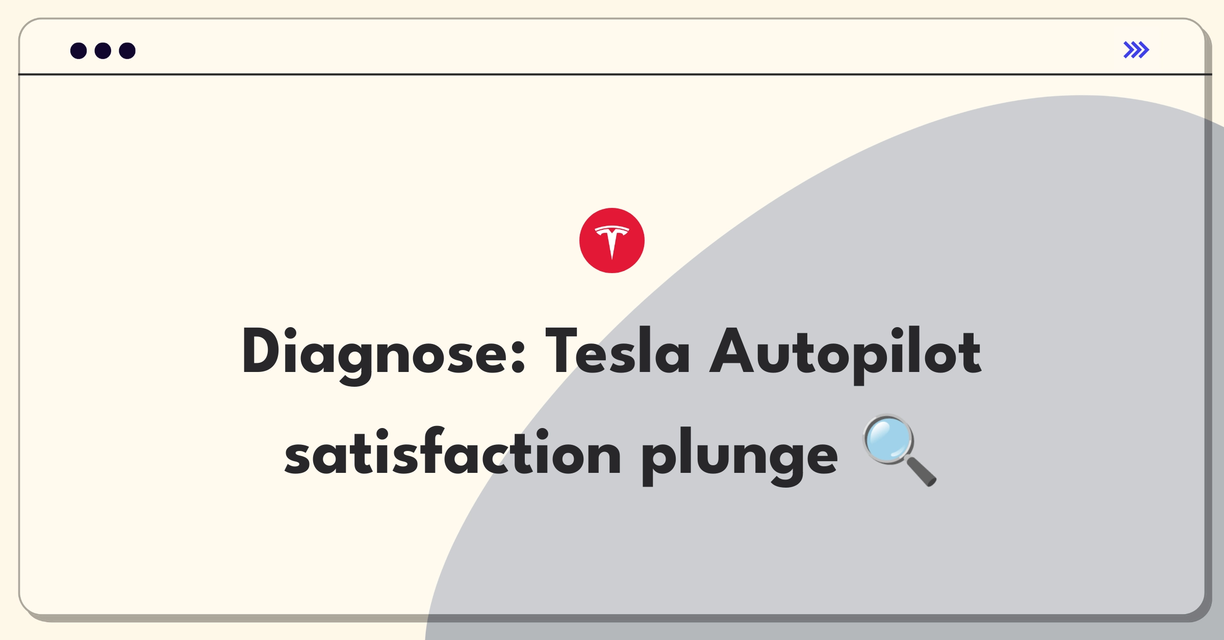 Product Management Root Cause Analysis Question: Tesla Autopilot customer satisfaction decrease investigation