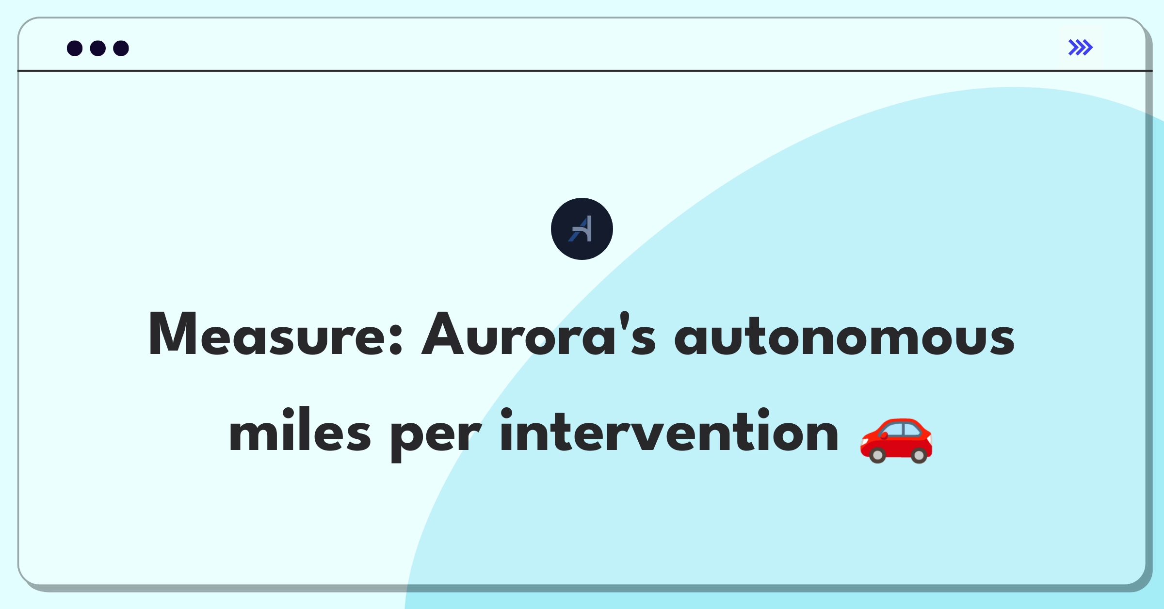 Product Management Metrics Question: Defining success for Aurora's self-driving technology platform