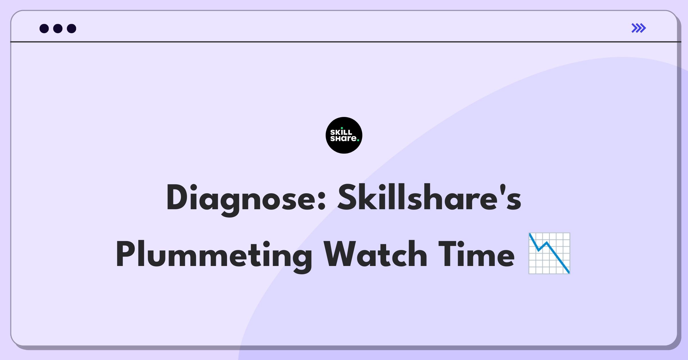 Product Management Root Cause Analysis Question: Investigating decreased video watch time for online learning platform