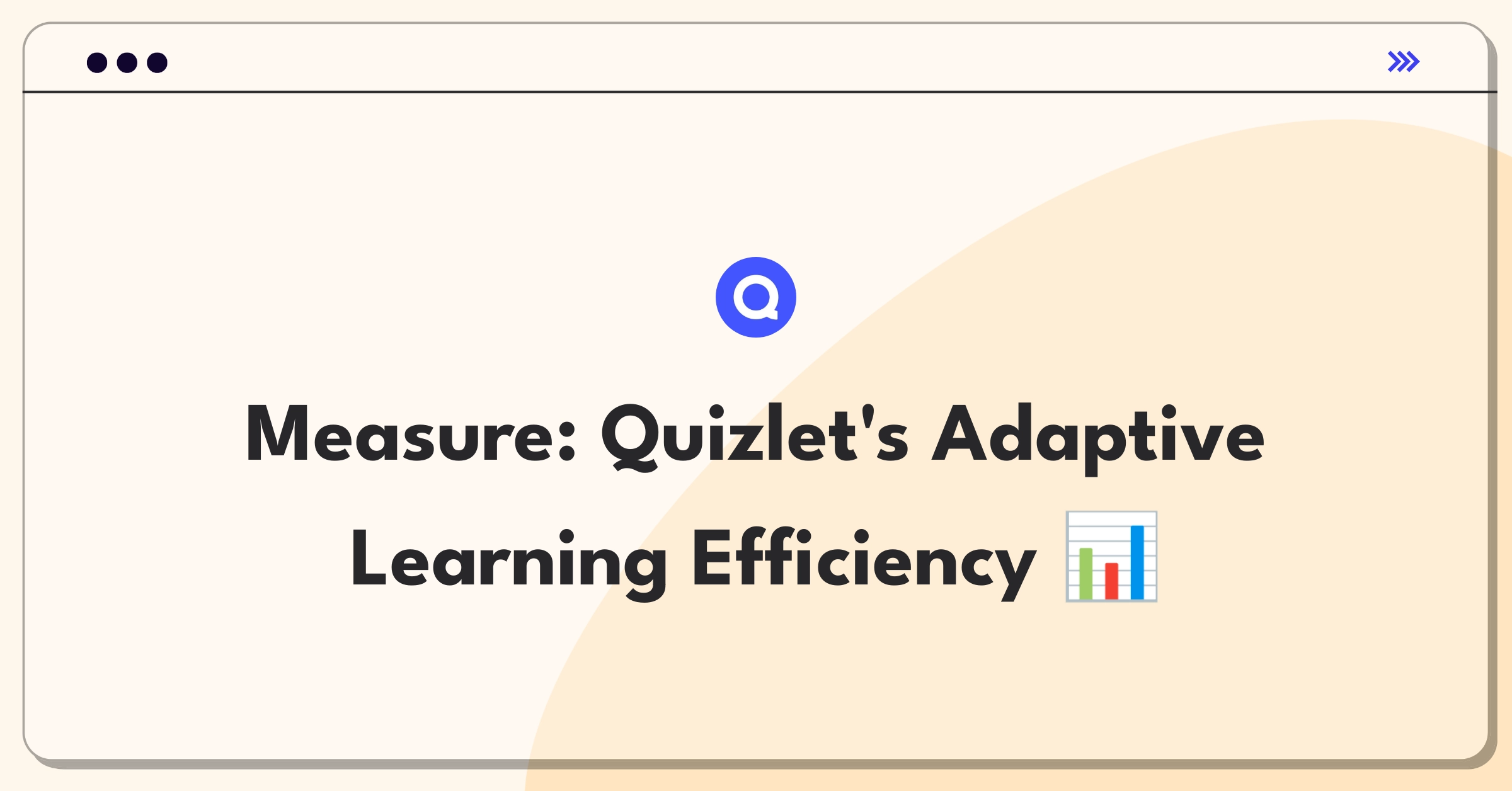 Product Management Success Metrics Question: Evaluating Quizlet's adaptive learning algorithm effectiveness