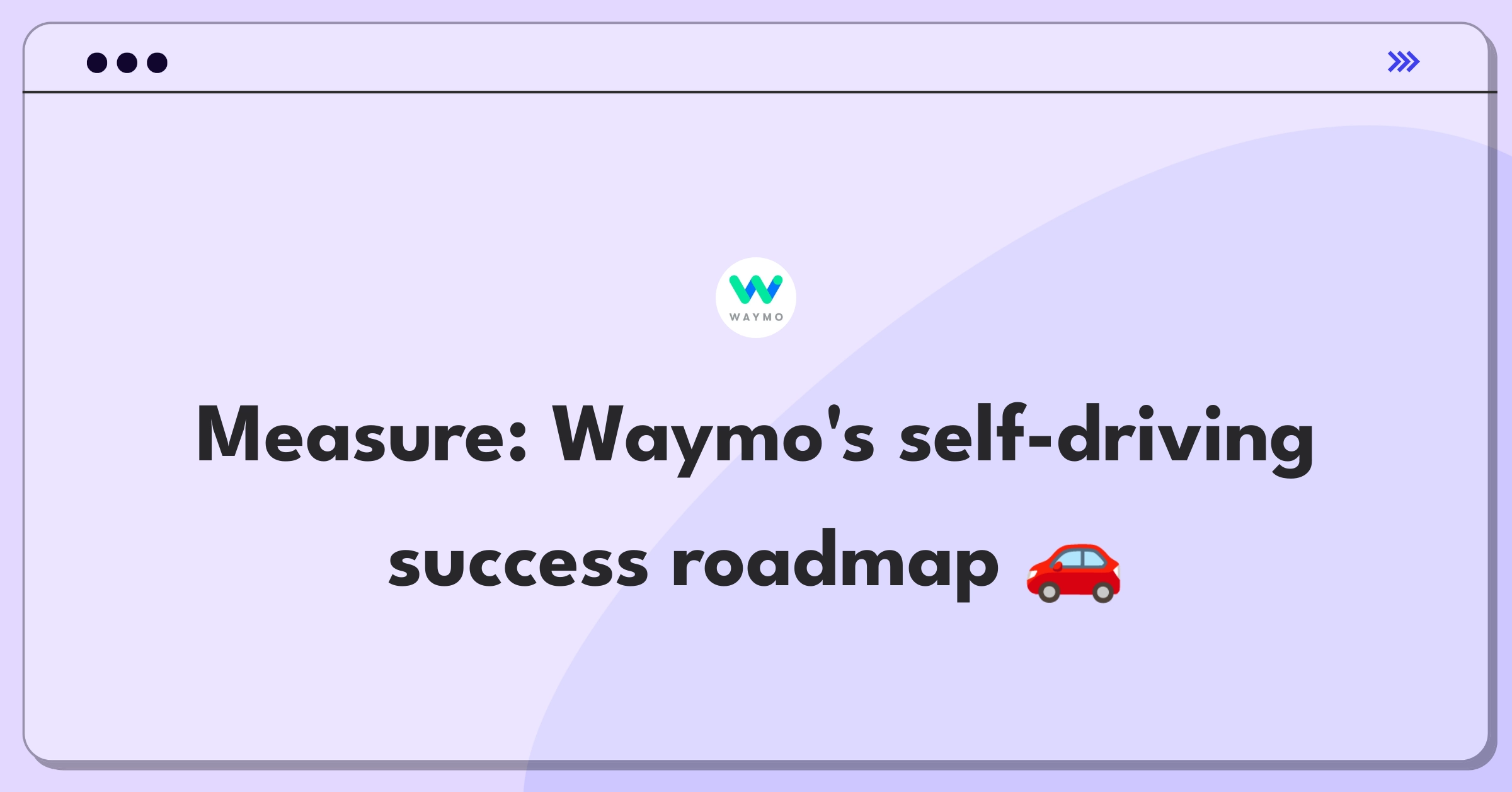 Product Management Analytics Question: Waymo autonomous ride-hailing service success metrics evaluation