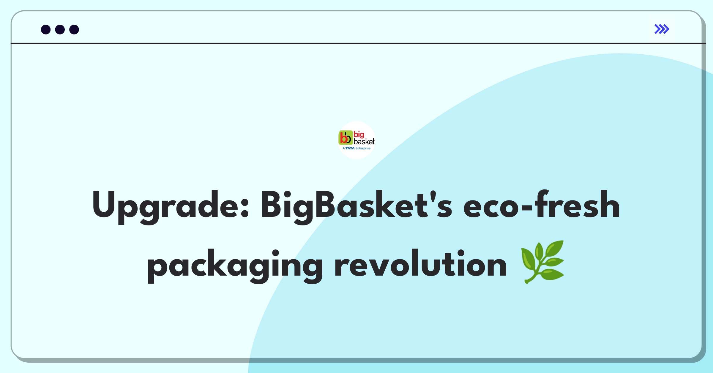 Product Management Improvement Question: BigBasket sustainable packaging balancing freshness and eco-friendliness