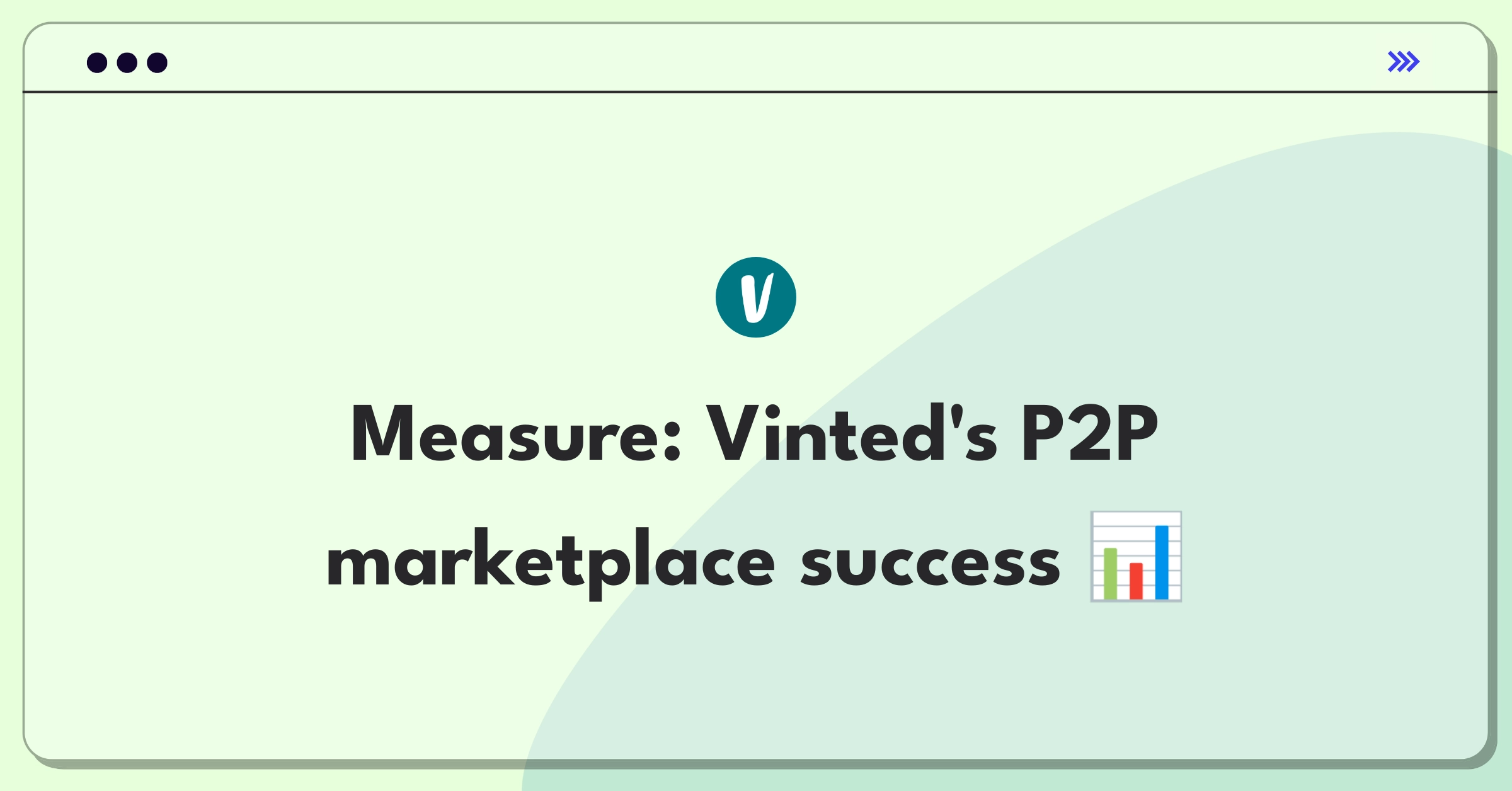 Product Management Analytics Question: Evaluating success metrics for Vinted's peer-to-peer fashion marketplace