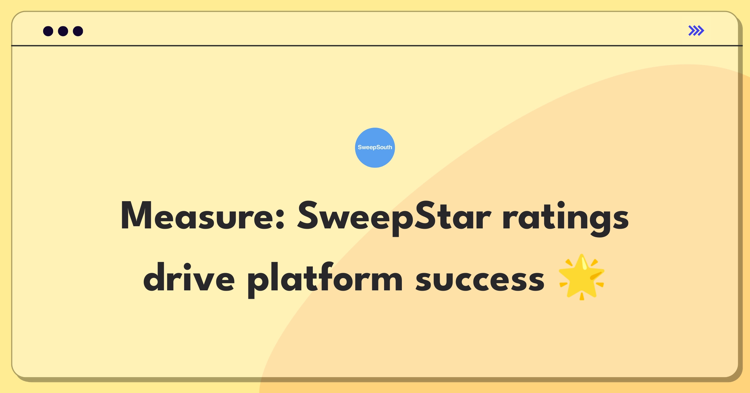 Product Management Metrics Question: SweepSouth SweepStar rating system success definition