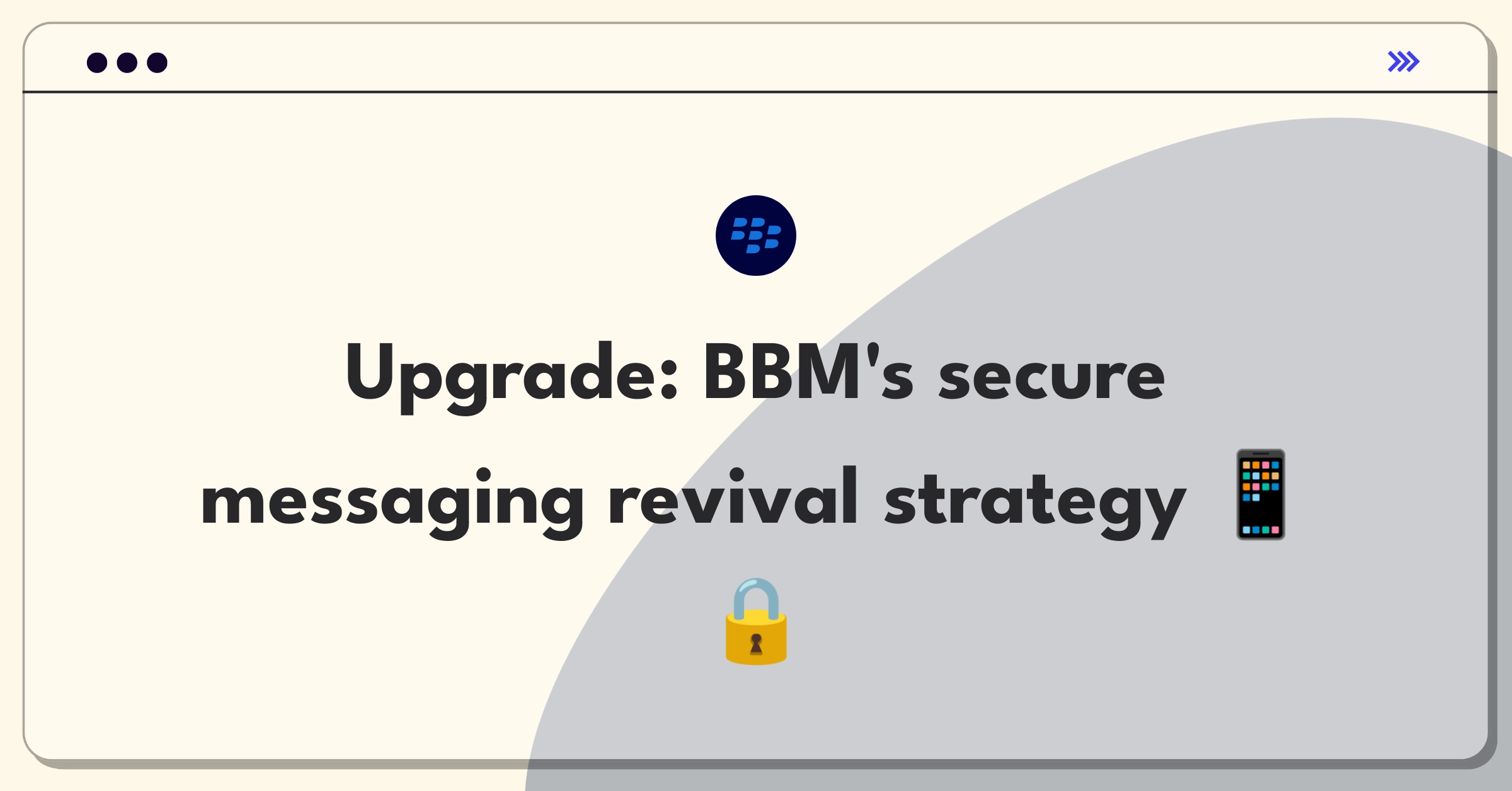 Product Management Strategy Question: Improving BBM Messenger's features and user base in a competitive market