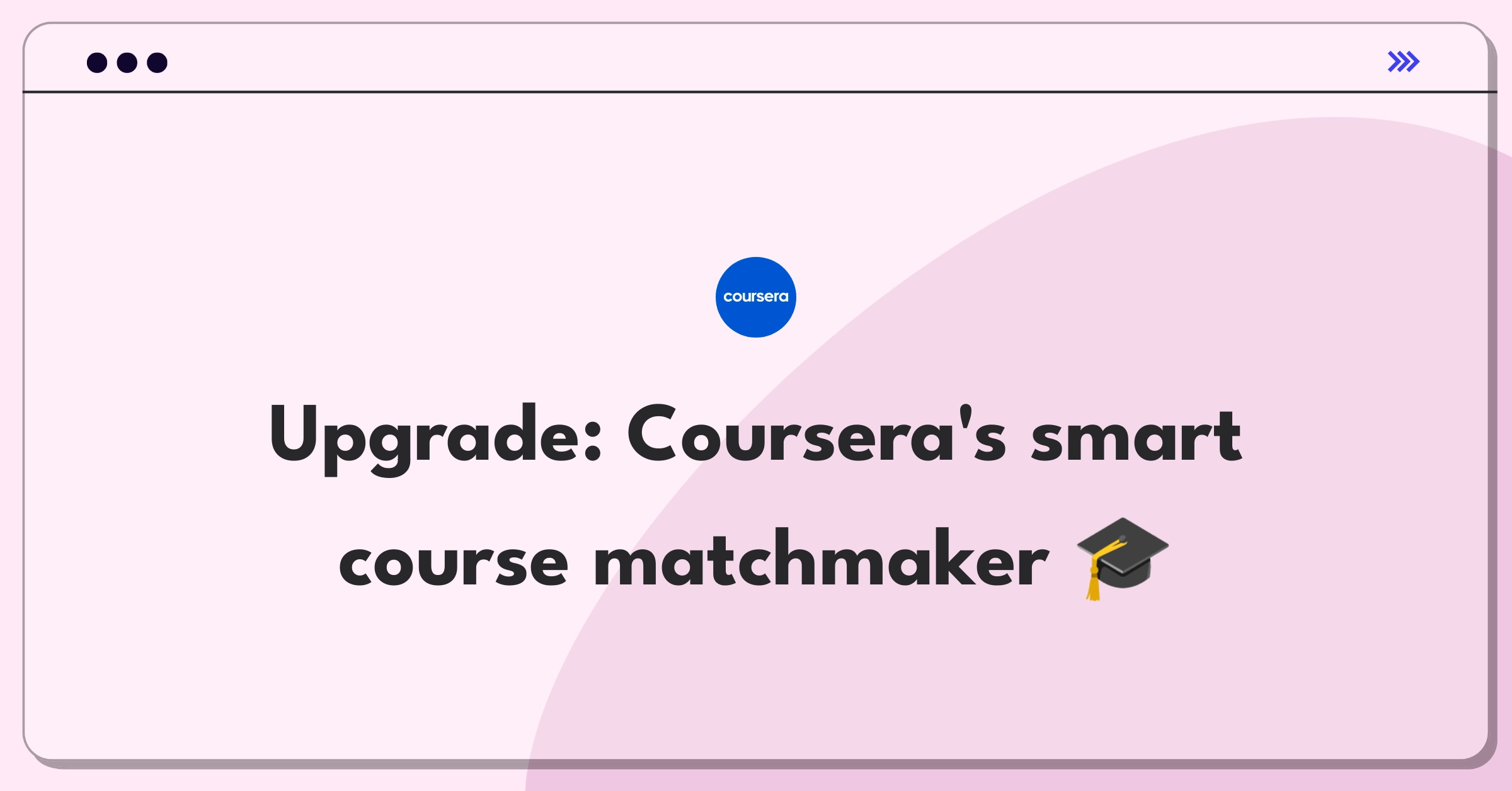 Product Management Improvement Question: Enhancing Coursera's course recommendation system for better user-content matching