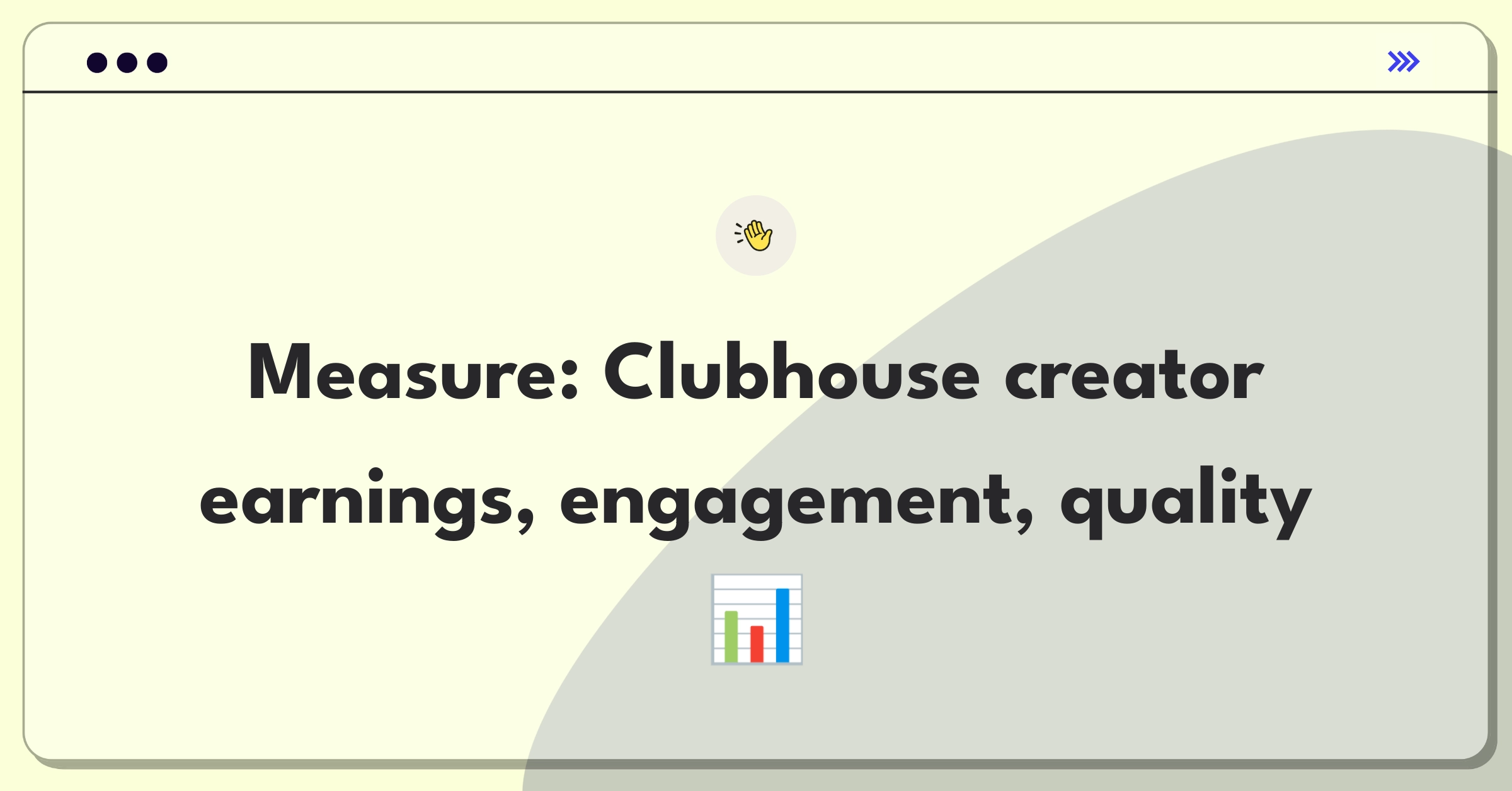 Product Management Success Metrics Question: Evaluating Clubhouse's creator monetization tools with key performance indicators