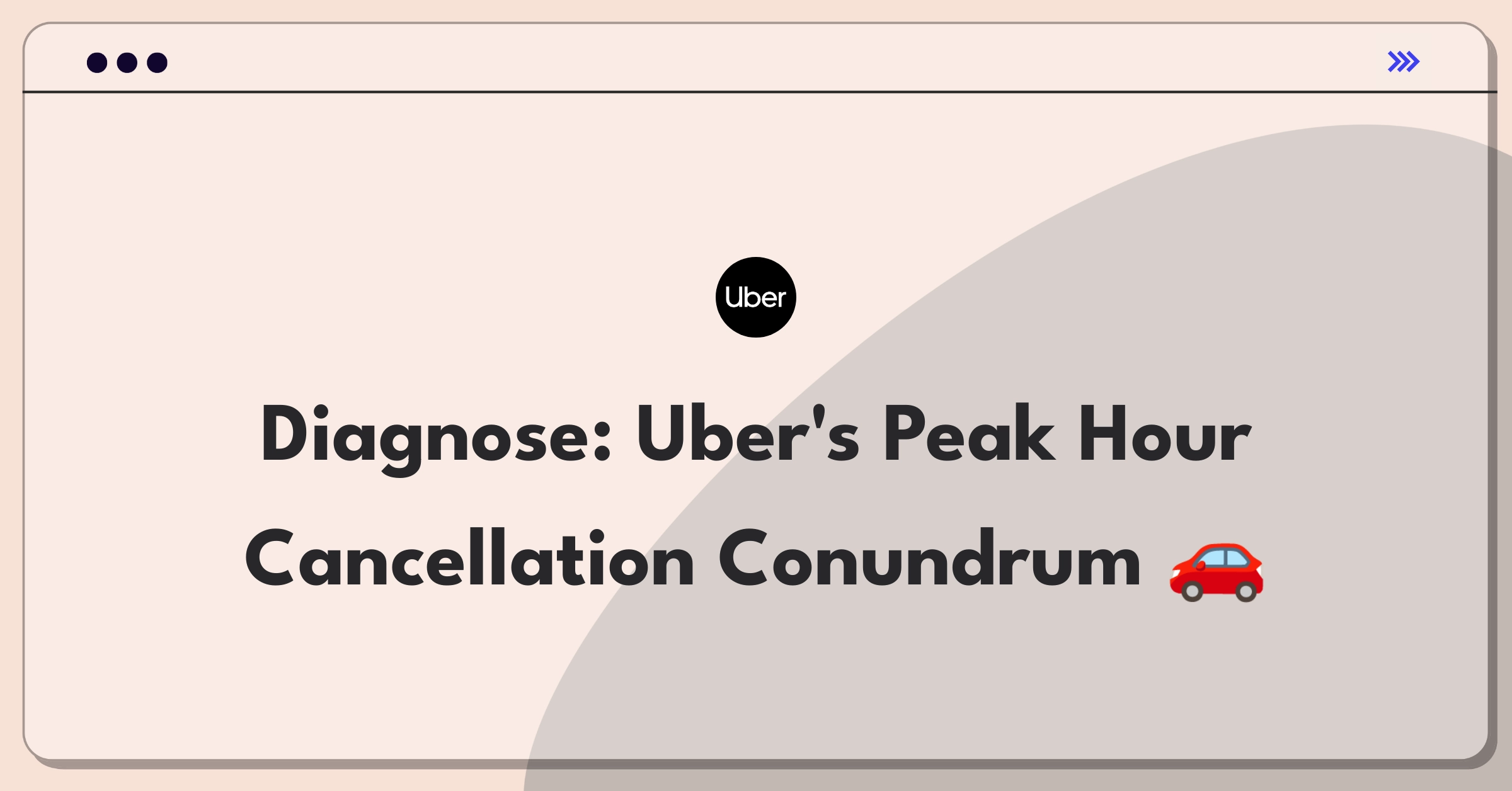 Product Management Root Cause Analysis Question: Uber ride cancellations during peak hours