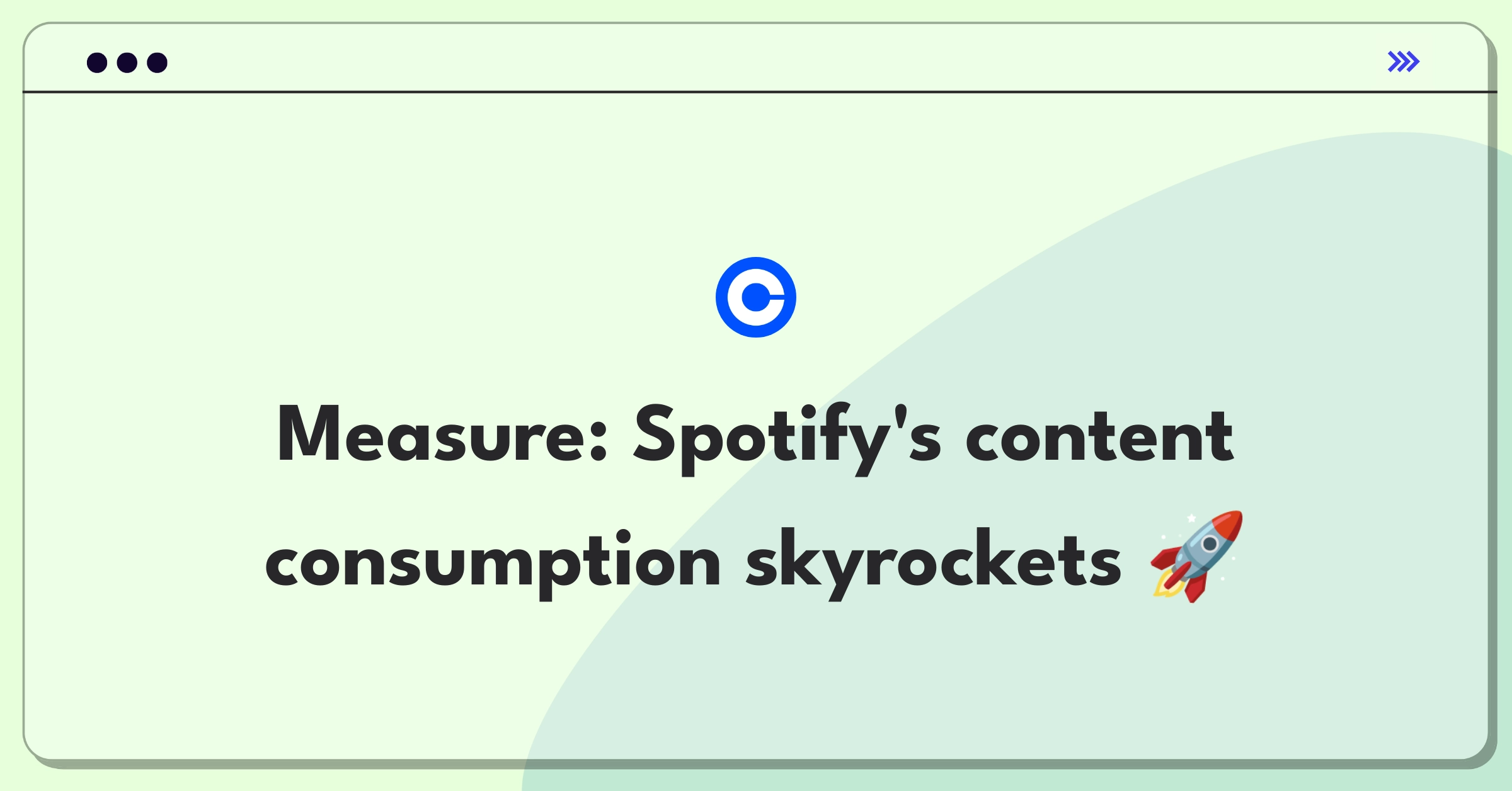 Product Management Analytics Question: Spotify dashboard showing increased user engagement metrics