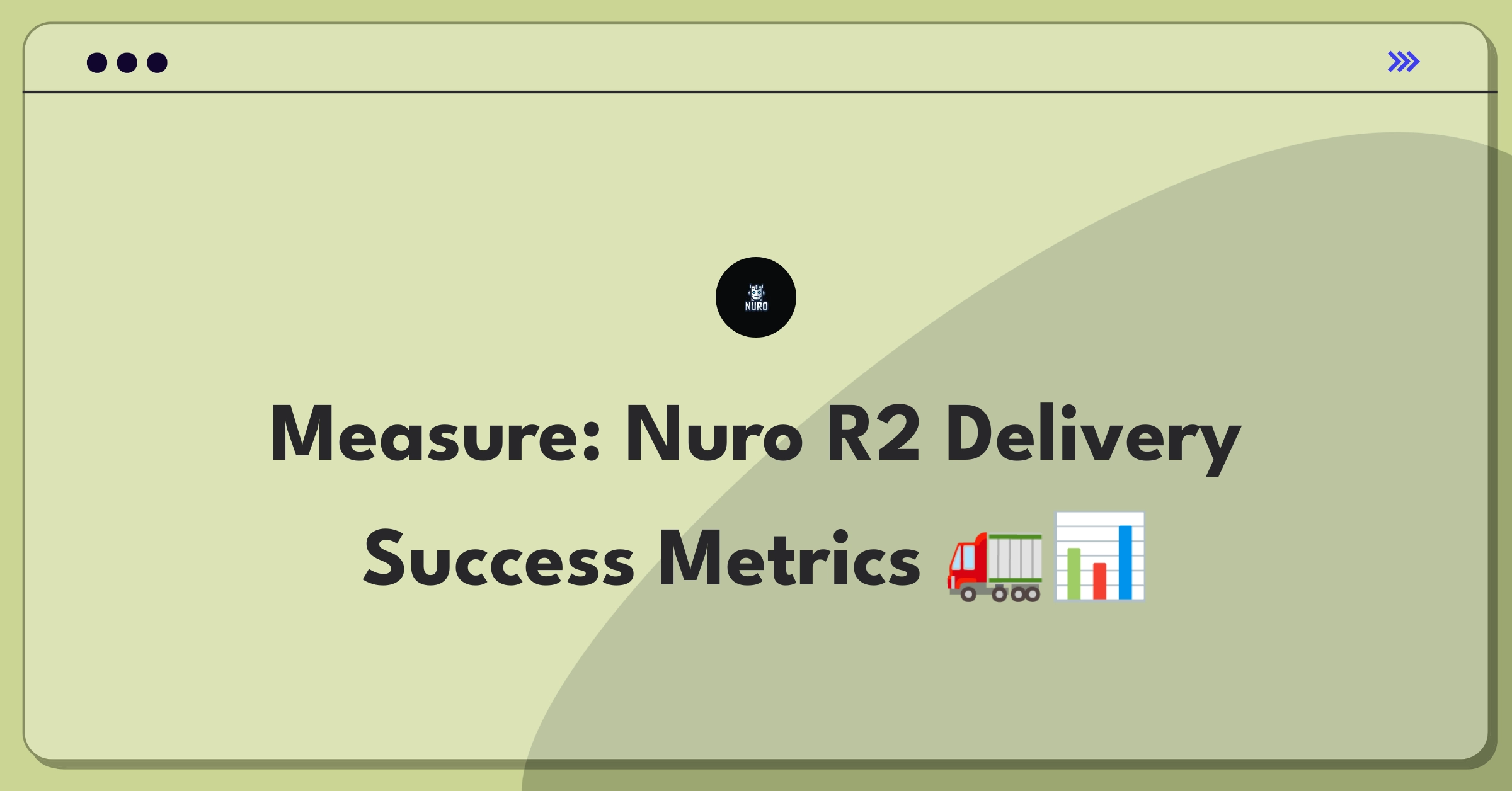 Product Management Success Metrics Question: Evaluating autonomous delivery vehicle performance and impact