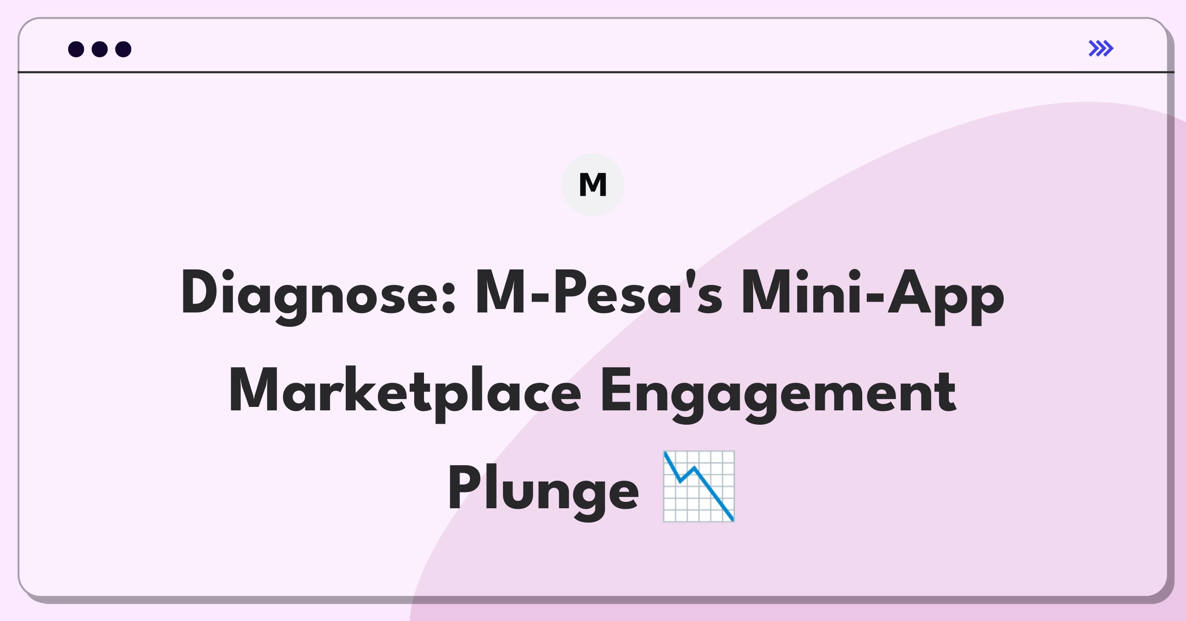 Product Management Root Cause Analysis Question: M-Pesa mini-app marketplace engagement decline graph