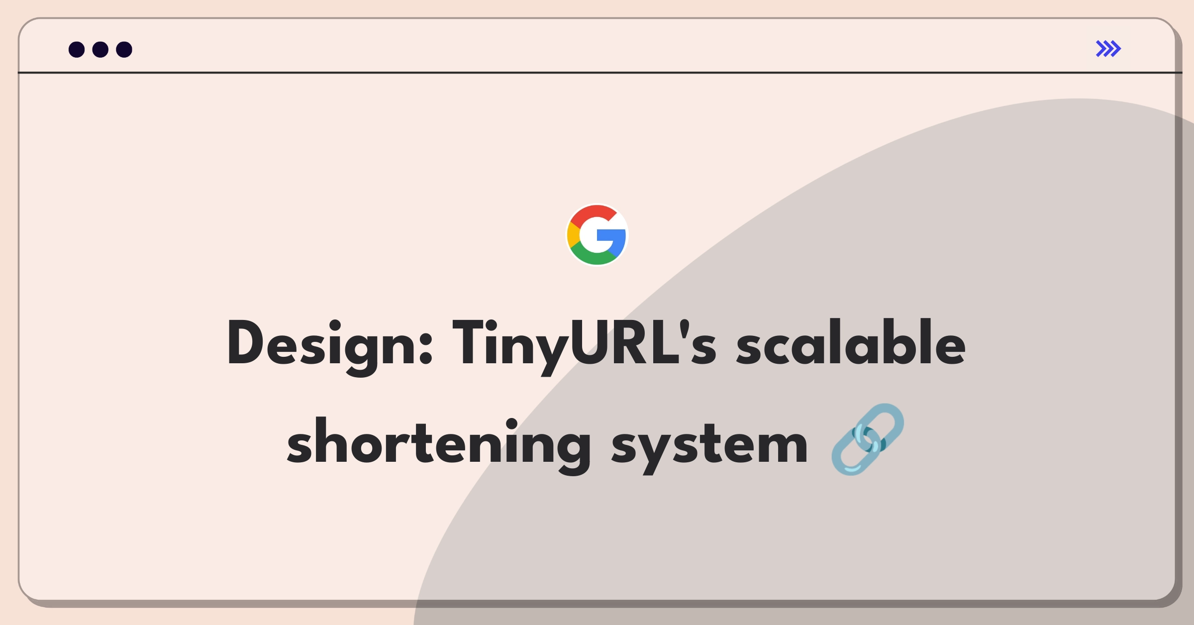 Product Management System Design Question: TinyURL scalable URL shortening service architecture diagram