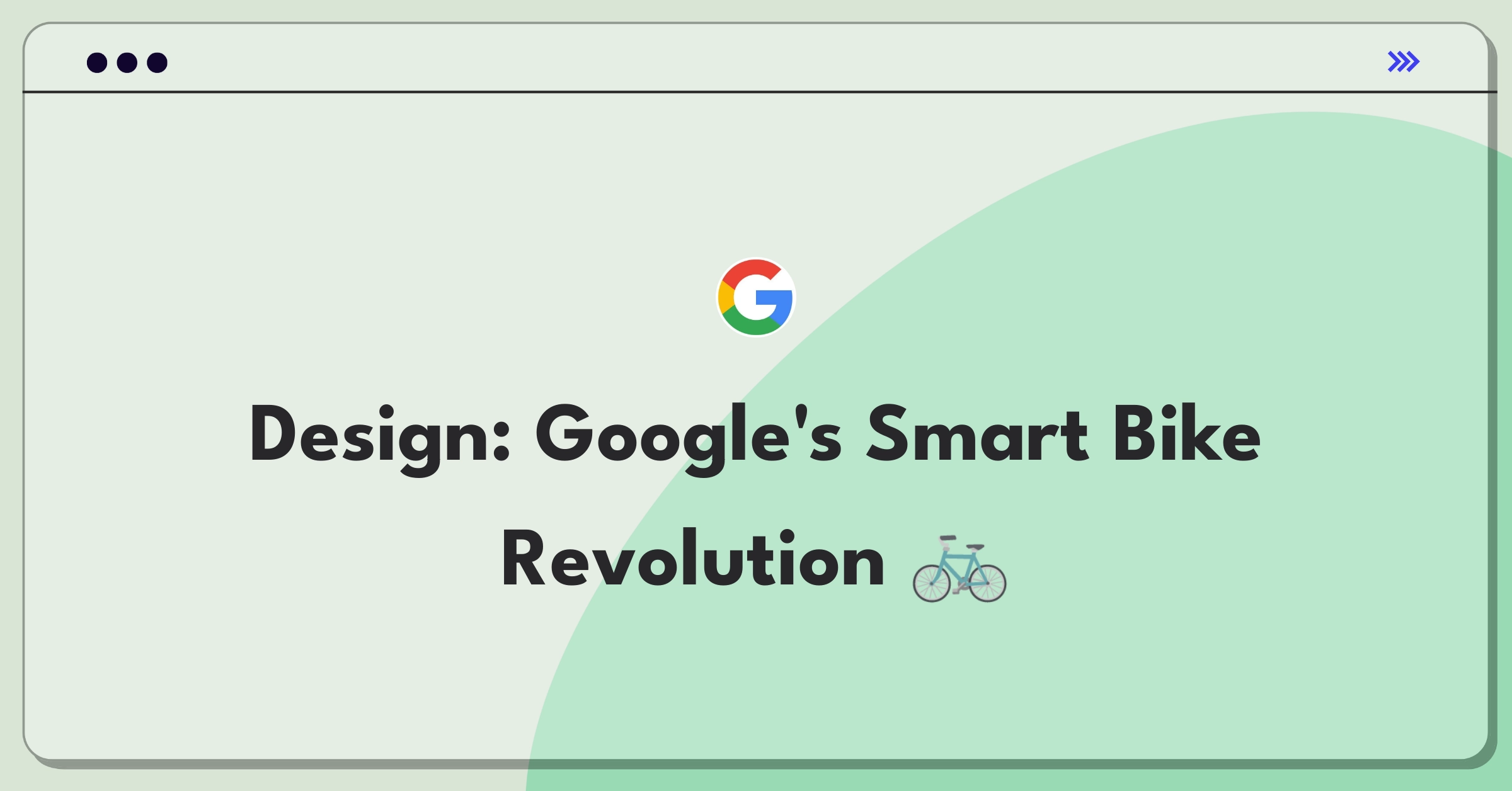 Product Management Design Question: Google bicycle concept integrating AI and smart features for urban commuters