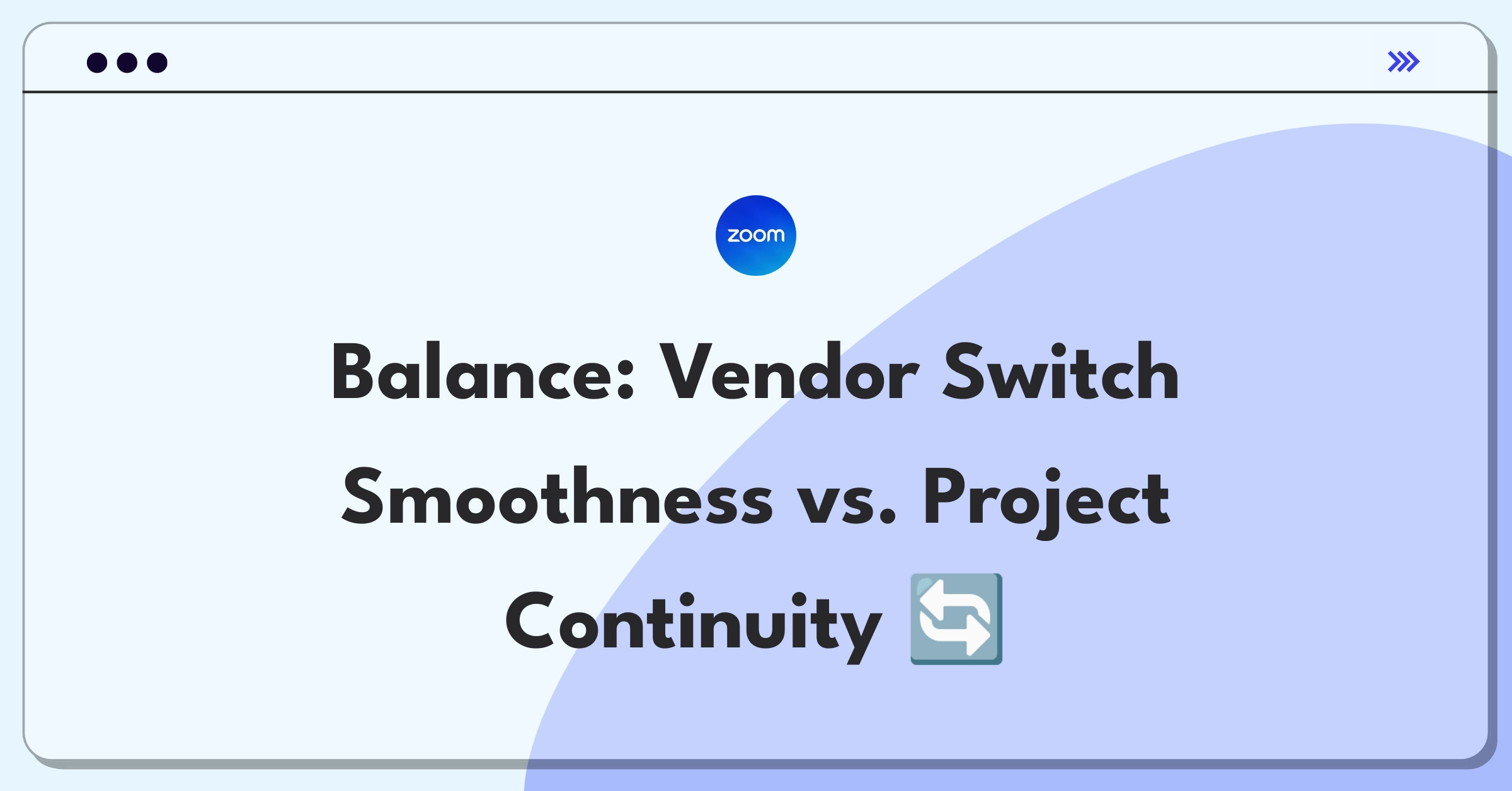 Product Management Trade-off Question: Software development vendor transition strategy diagram