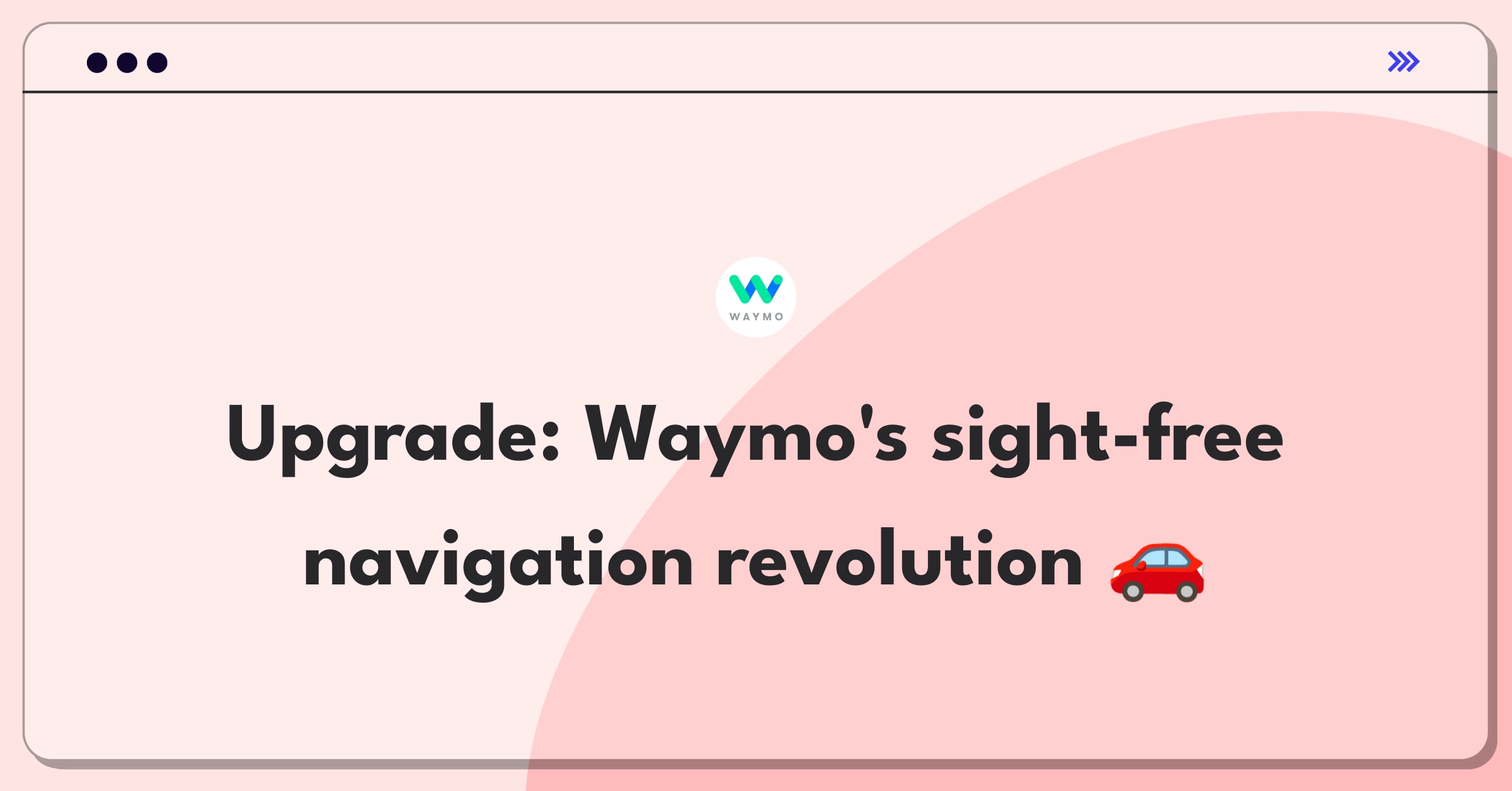 Product Management Improvement Question: Enhancing Waymo's navigation system for visually impaired users