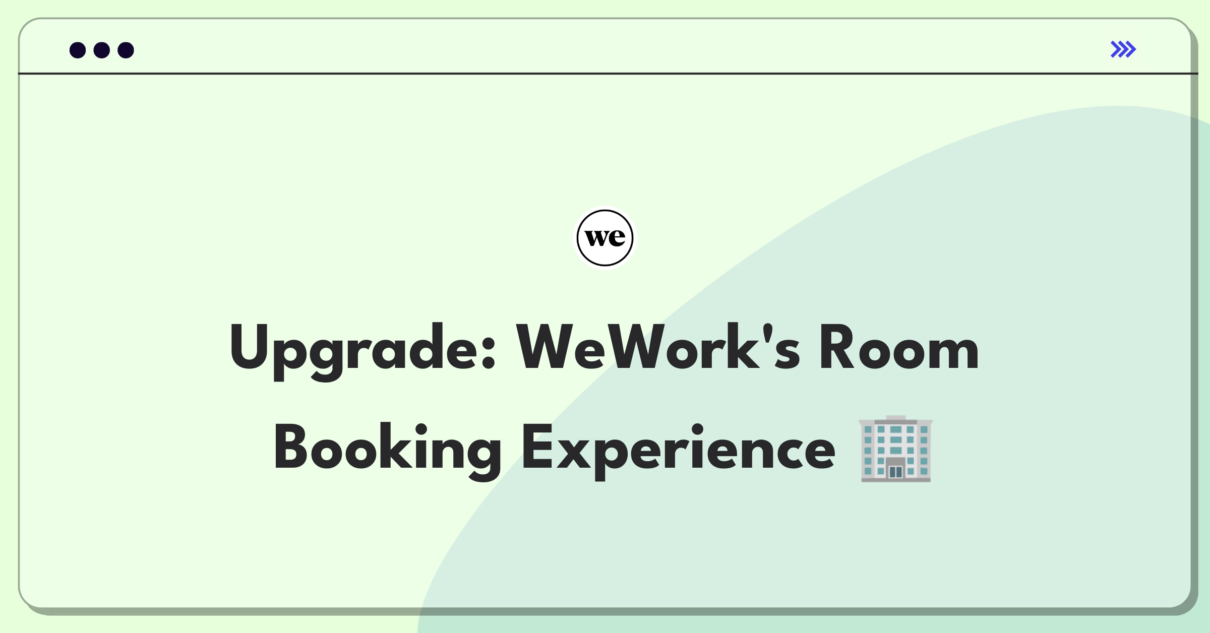 Product Management Improvement Question: WeWork meeting room booking process optimization