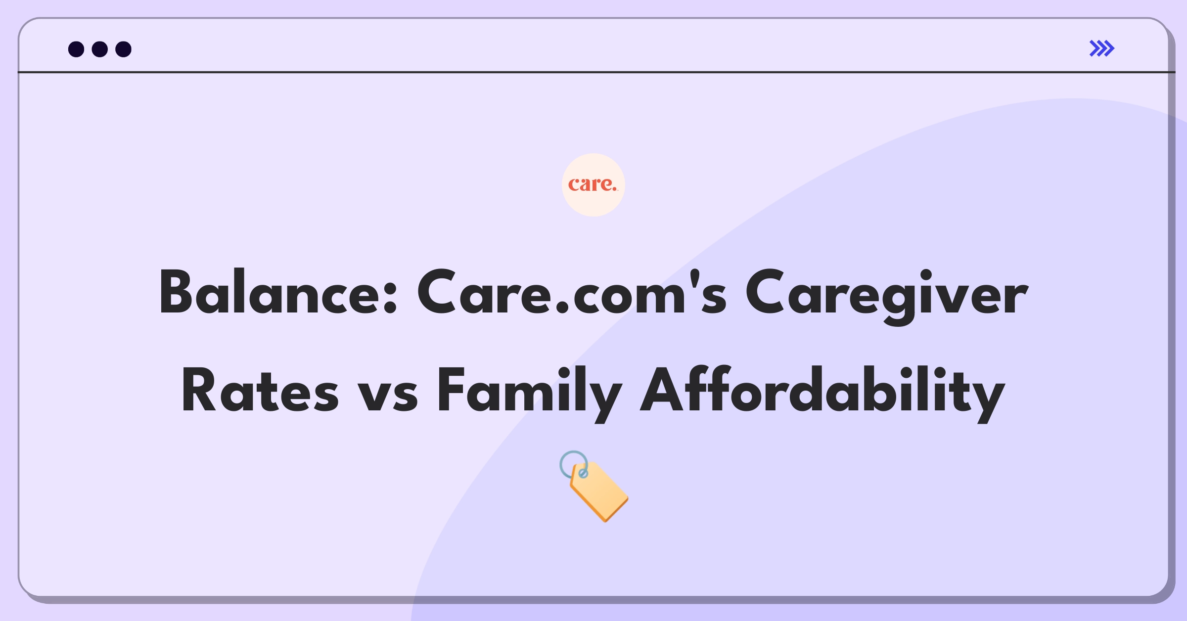 Product Management Trade-Off Question: Balancing caregiver compensation and family affordability for Care.com's platform