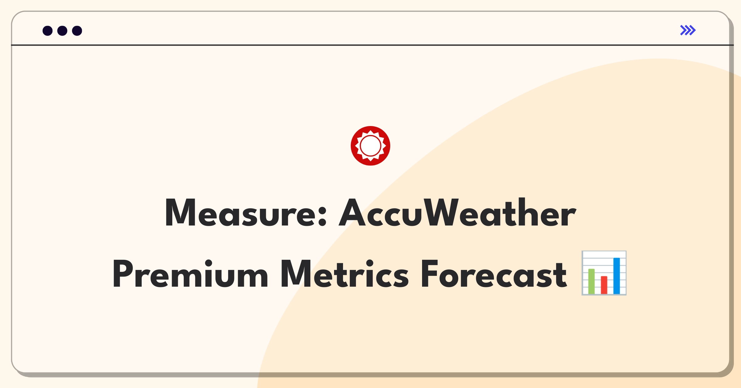 Product Management Analytics Question: Defining success metrics for AccuWeather's premium subscription service