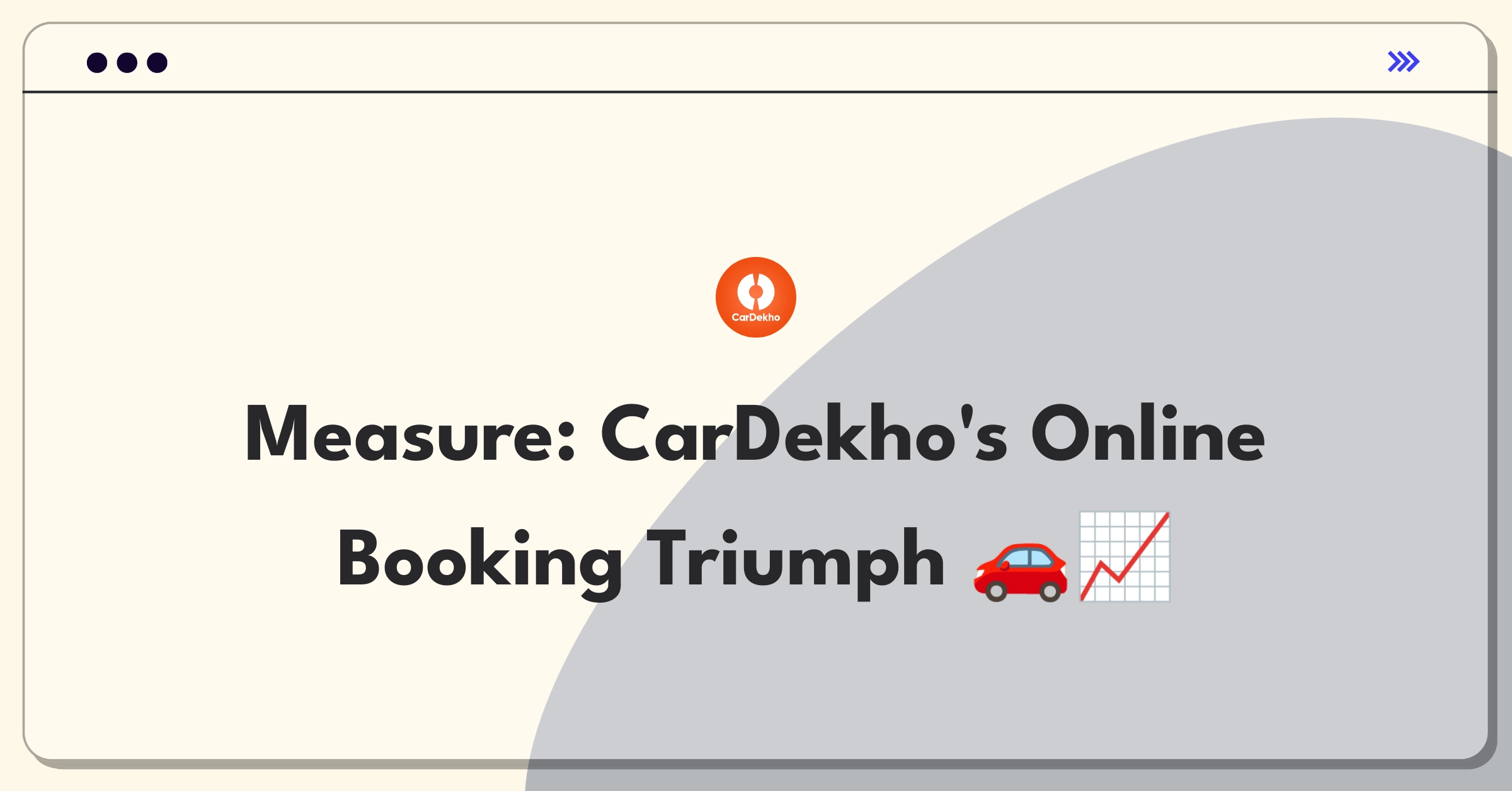 Product Management Metrics Question: Defining success for CarDekho's online car booking platform