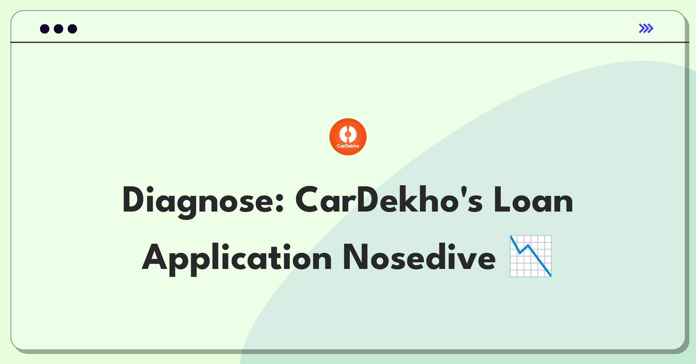 Product Management Root Cause Analysis Question: Investigating sudden decline in CarDekho's car loan applications