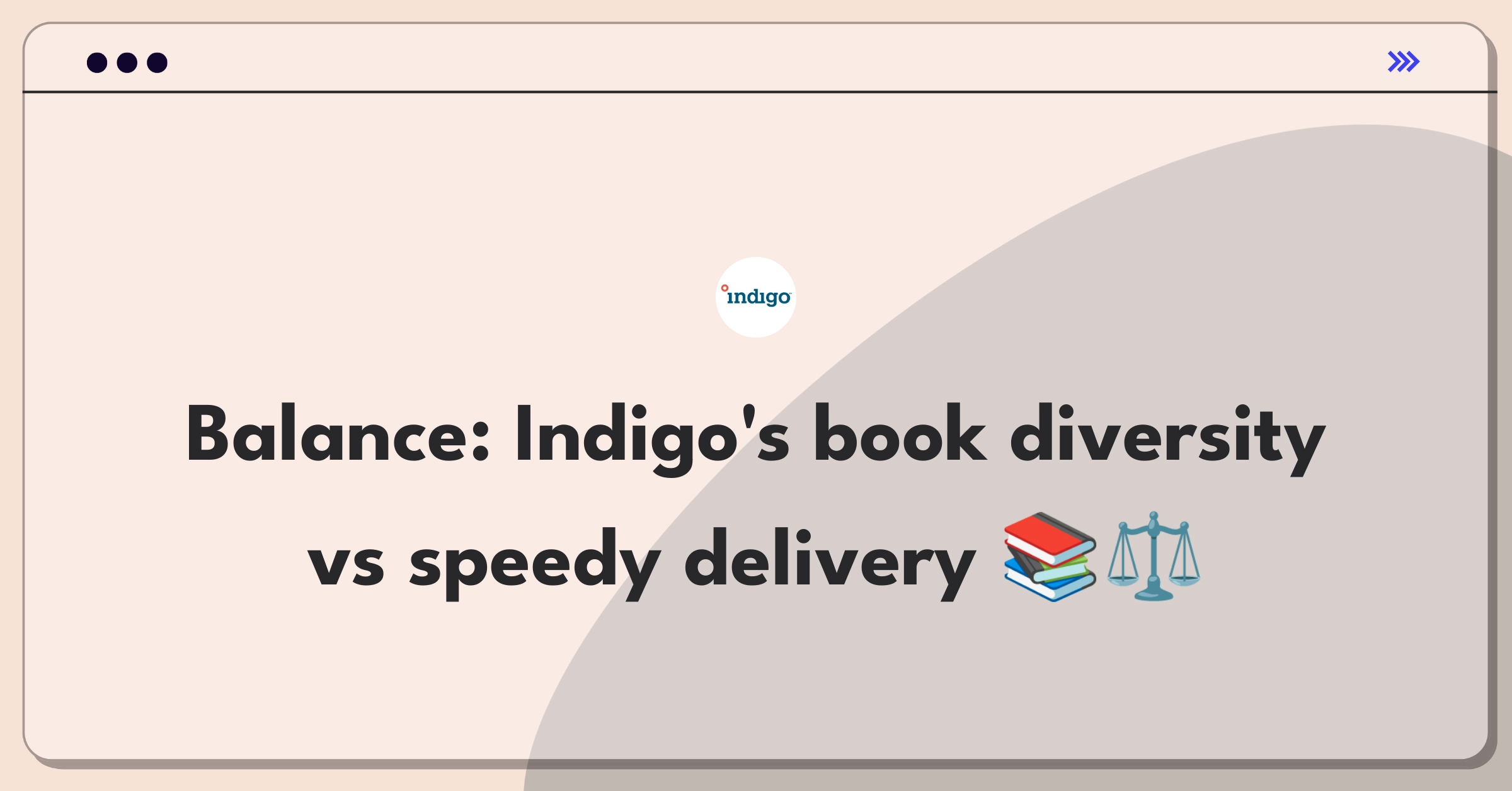 Product Management Trade-Off Question: Indigo bookstore balancing print-on-demand selection with bestseller inventory optimization