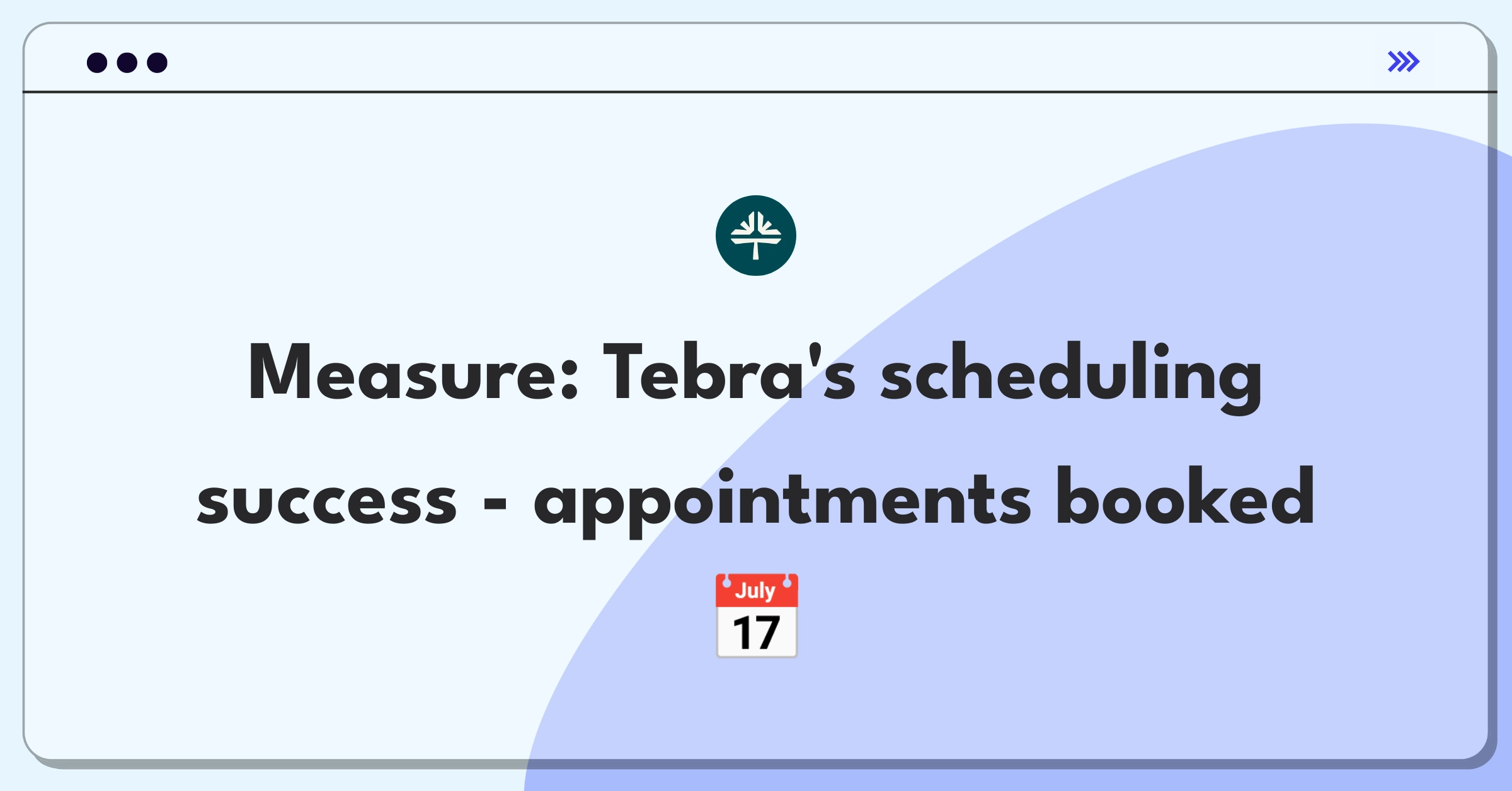 Product Management Analytics Question: Measuring success of healthcare scheduling software with key metrics