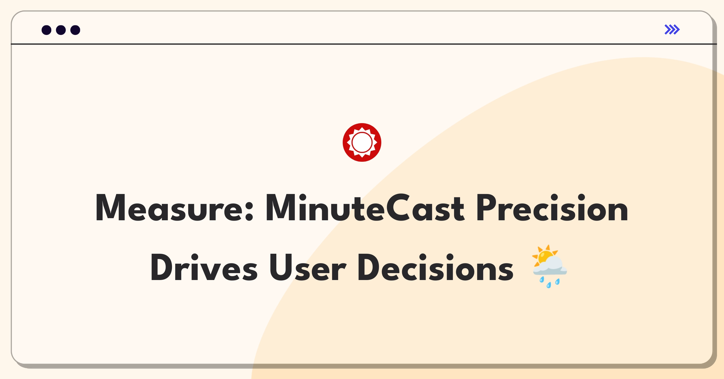 Product Management Analytics Question: Measuring success of AccuWeather's MinuteCast feature with key metrics