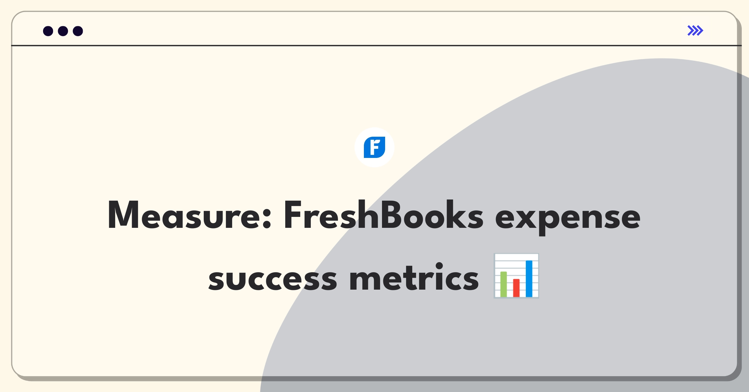 Product Management Metrics Question: FreshBooks expense tool success measurement framework