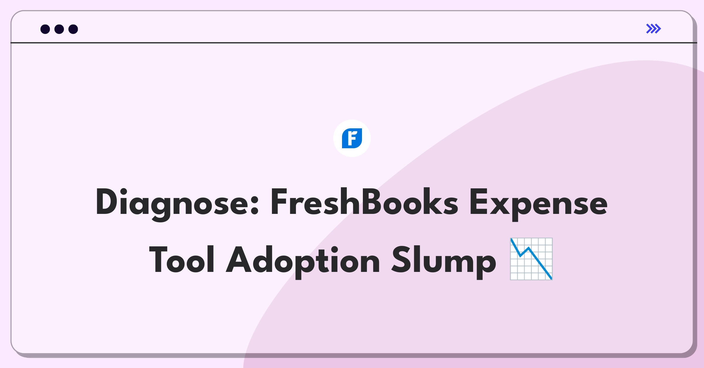 Product Management Root Cause Analysis Question: FreshBooks expense management tool adoption rate lower than projected