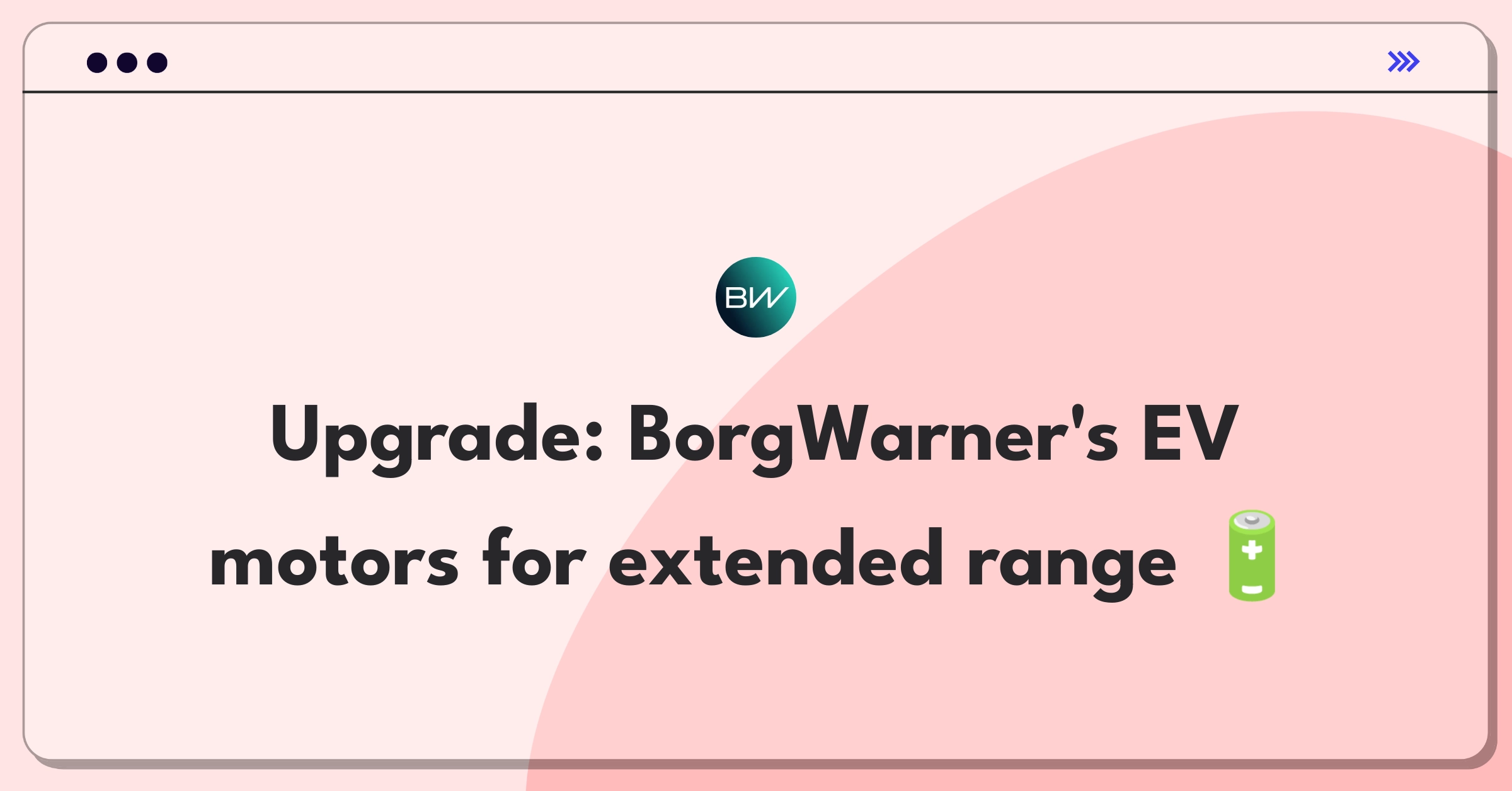 Product Management Improvement Question: BorgWarner electric drive motor innovation for extended EV range