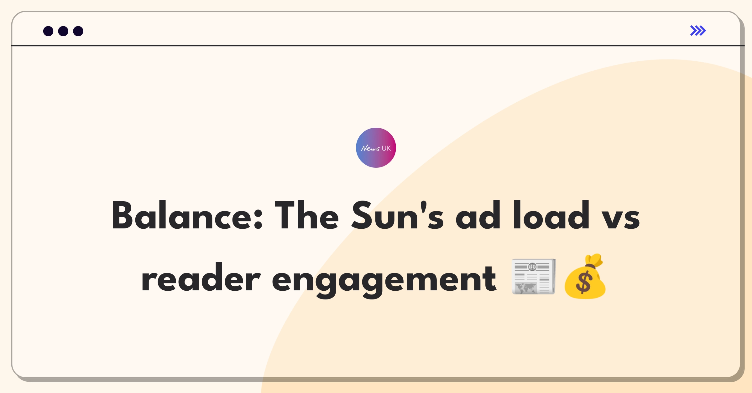 Product Management Trade-Off Question: Balancing ad revenue and user experience for a news website