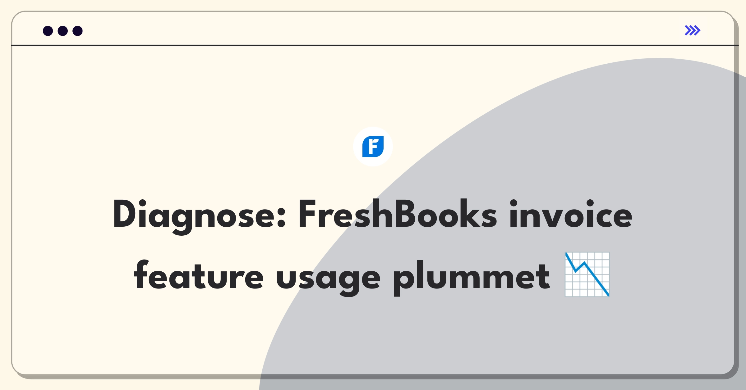 Product Management Root Cause Analysis Question: FreshBooks invoice customization usage drop investigation