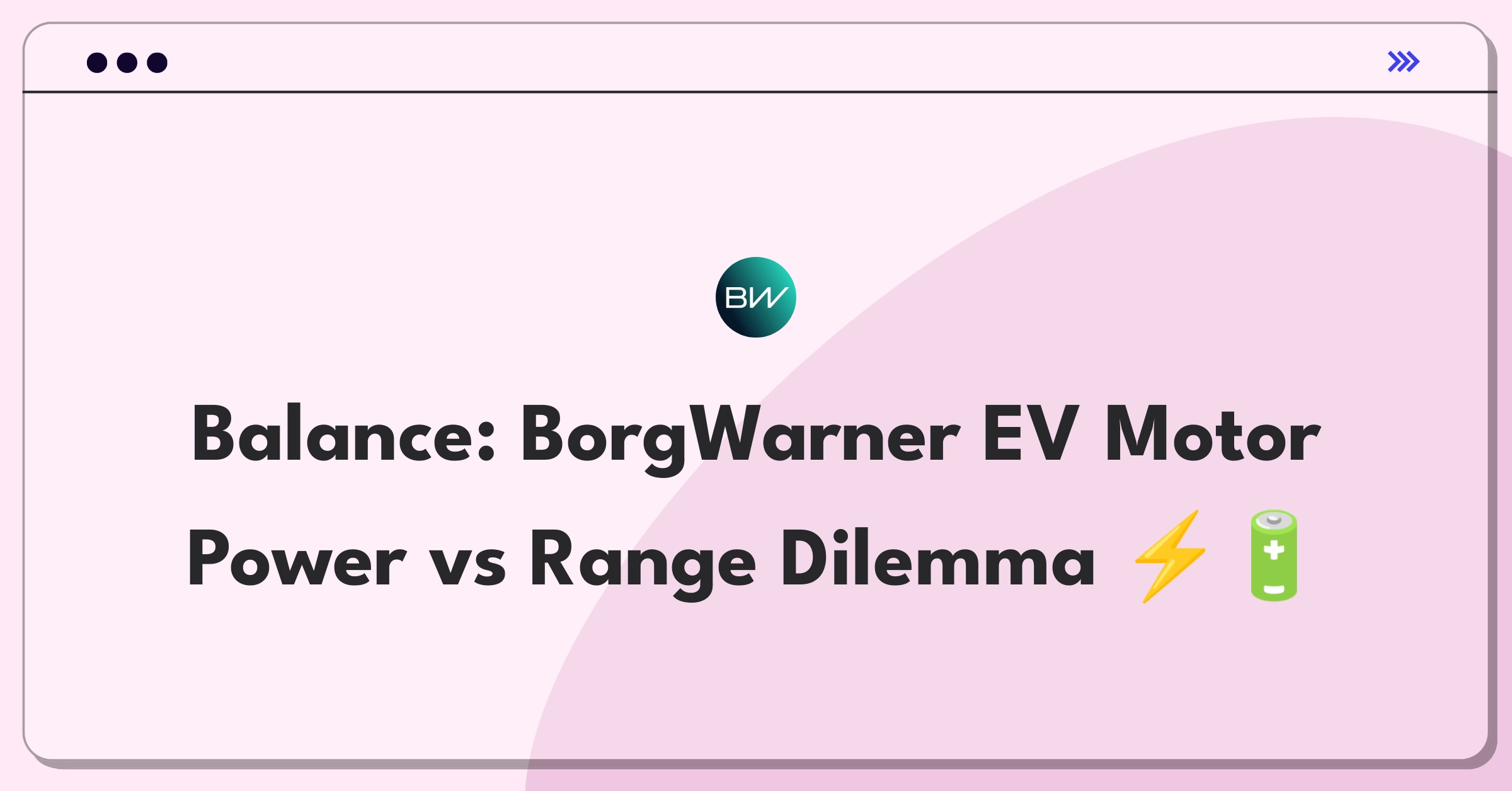 Product Management Trade-Off Question: Electric vehicle motor power output versus driving range optimization challenge