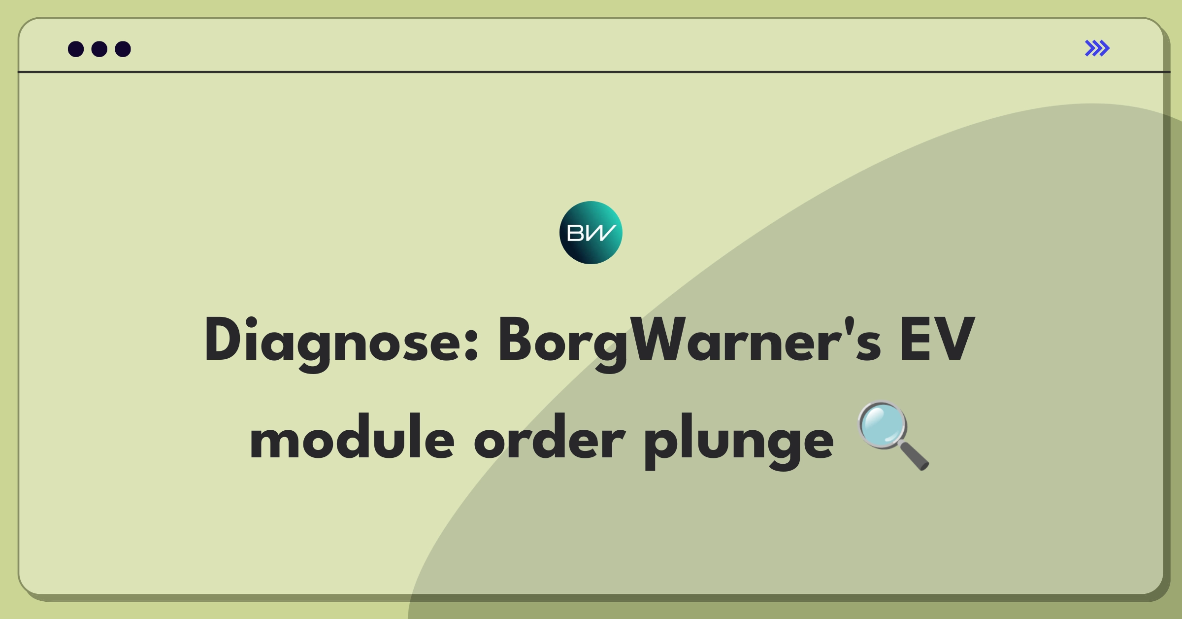 Product Management Root Cause Analysis Question: Investigating BorgWarner's electric drive module order decline