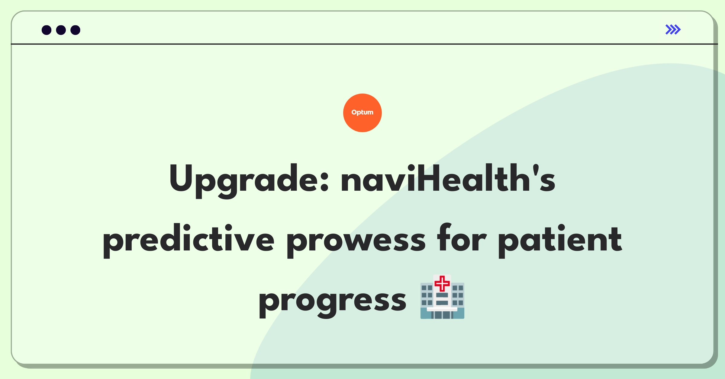 Product Management Improvement Question: Enhancing naviHealth's post-acute care software for better patient outcome predictions