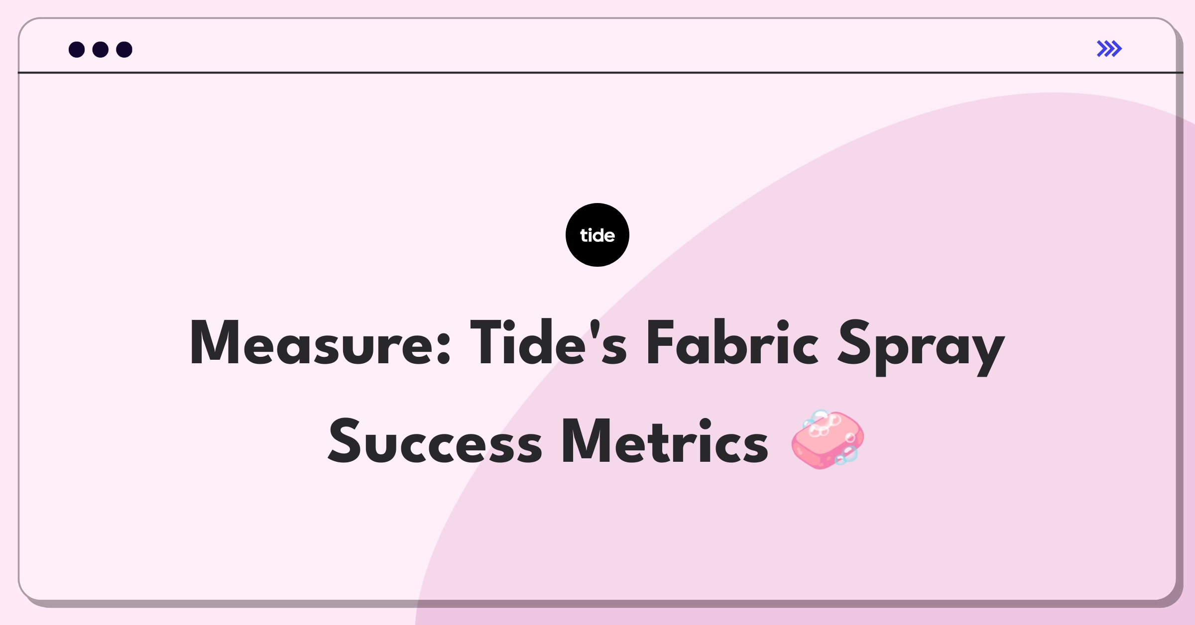 Product Management Analytics Question: Defining success metrics for Tide's Antibacterial Fabric Spray