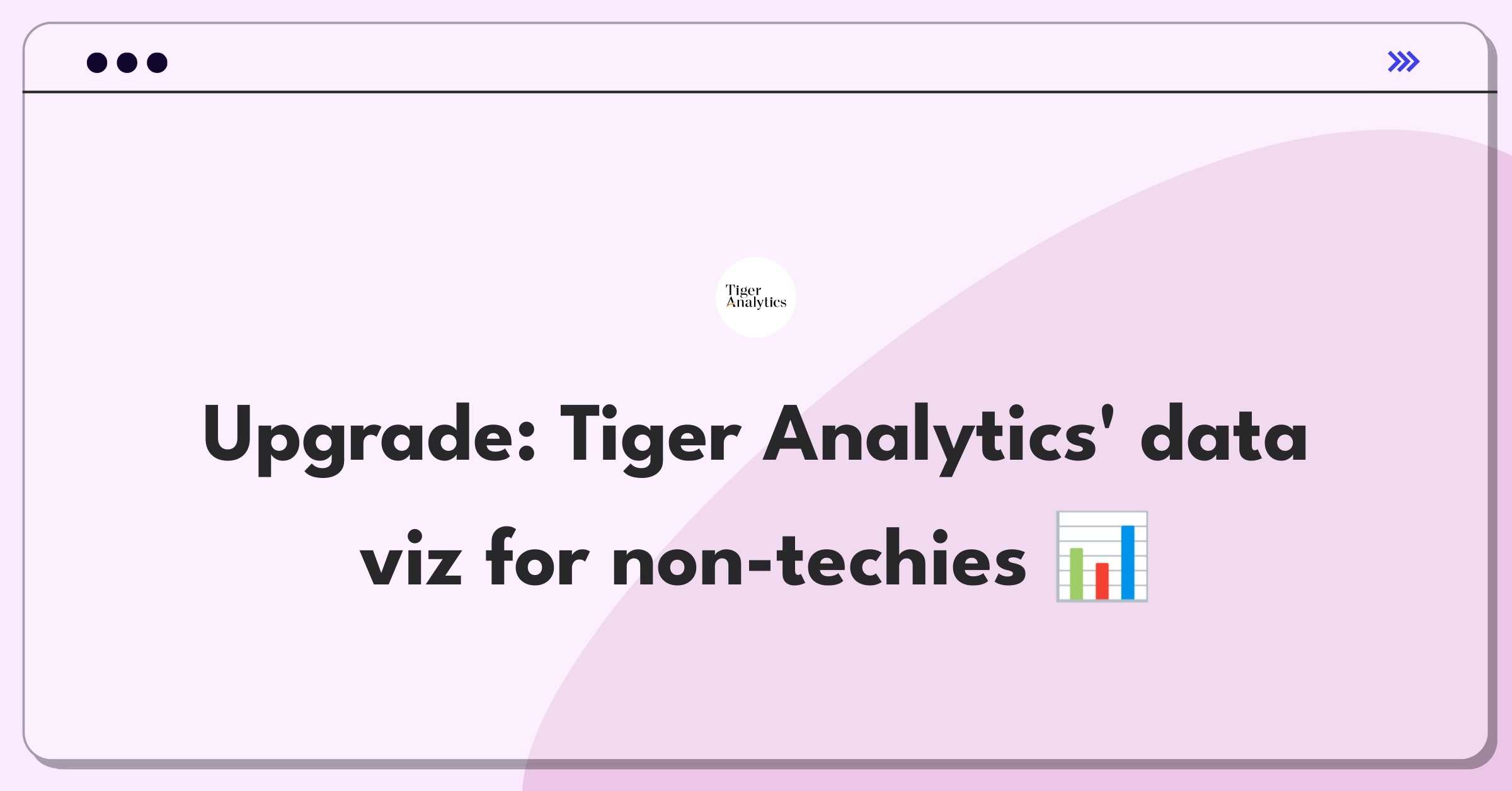 Product Management Improvement Question: Enhancing data visualization accessibility for non-technical users at Tiger Analytics