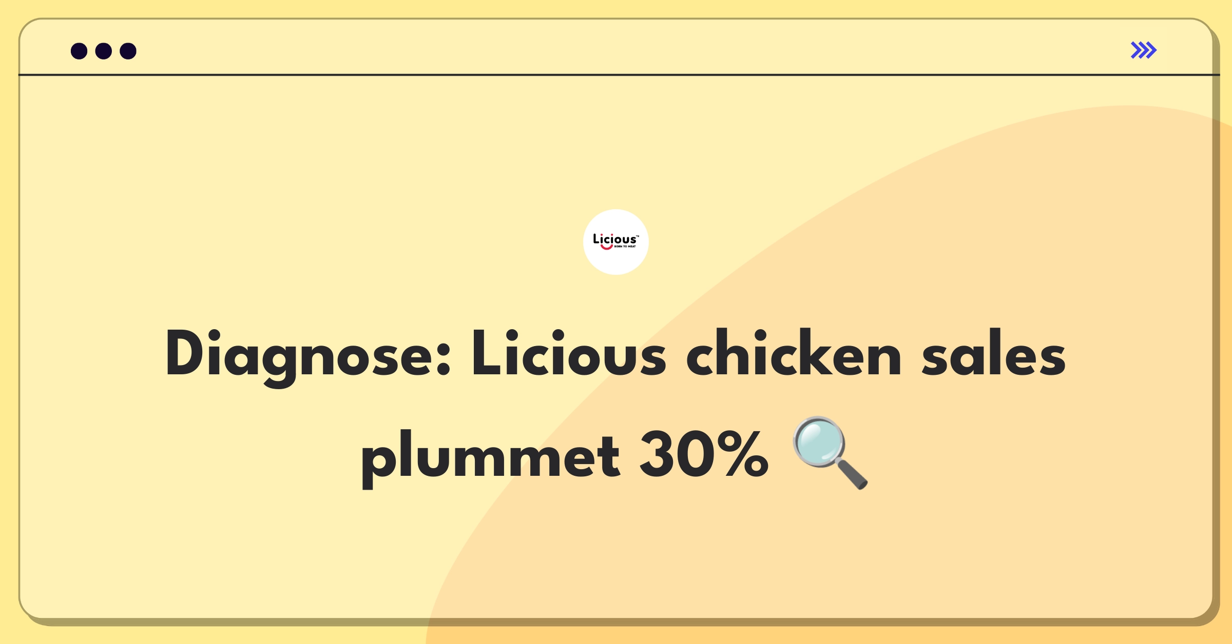 Product Management Root Cause Analysis Question: Investigating sudden drop in Licious chicken breast sales