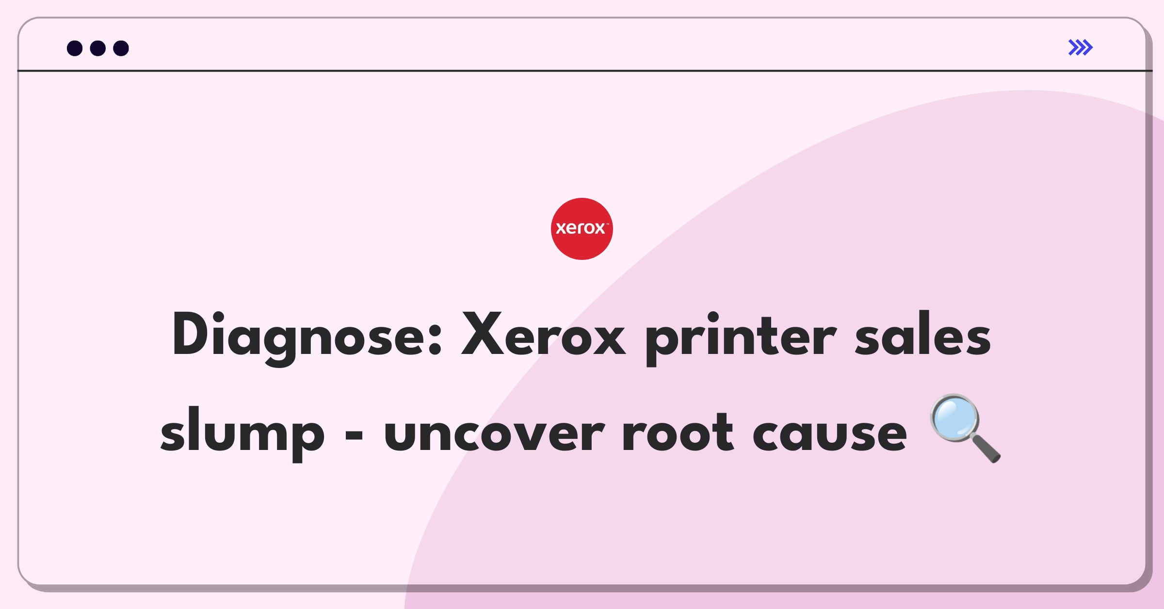 Product Management Root Cause Analysis Question: Investigating factors behind Xerox printer sales decline in small business segment